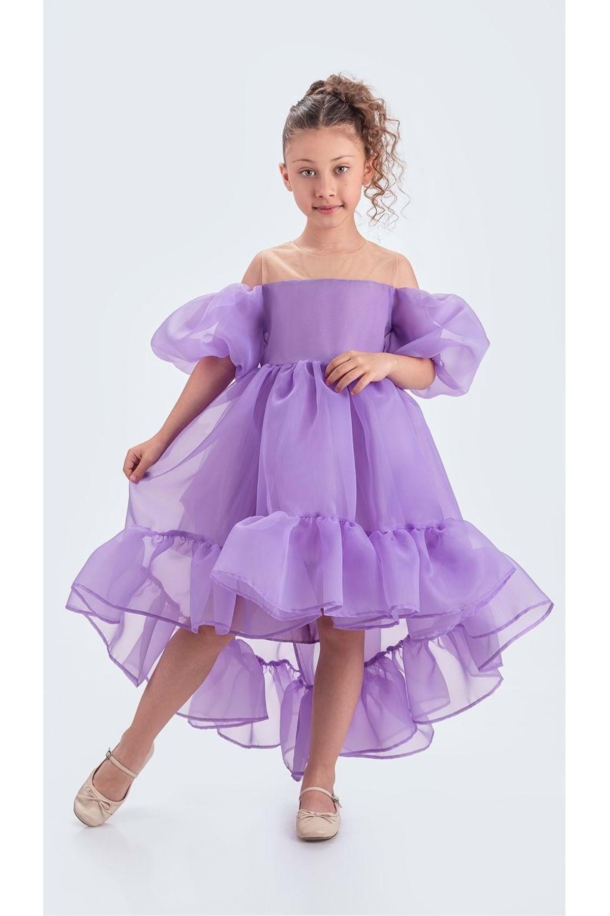 Mnk Baby&Kids Arisvi Kız Çocuk Abiye M00738 LİLA