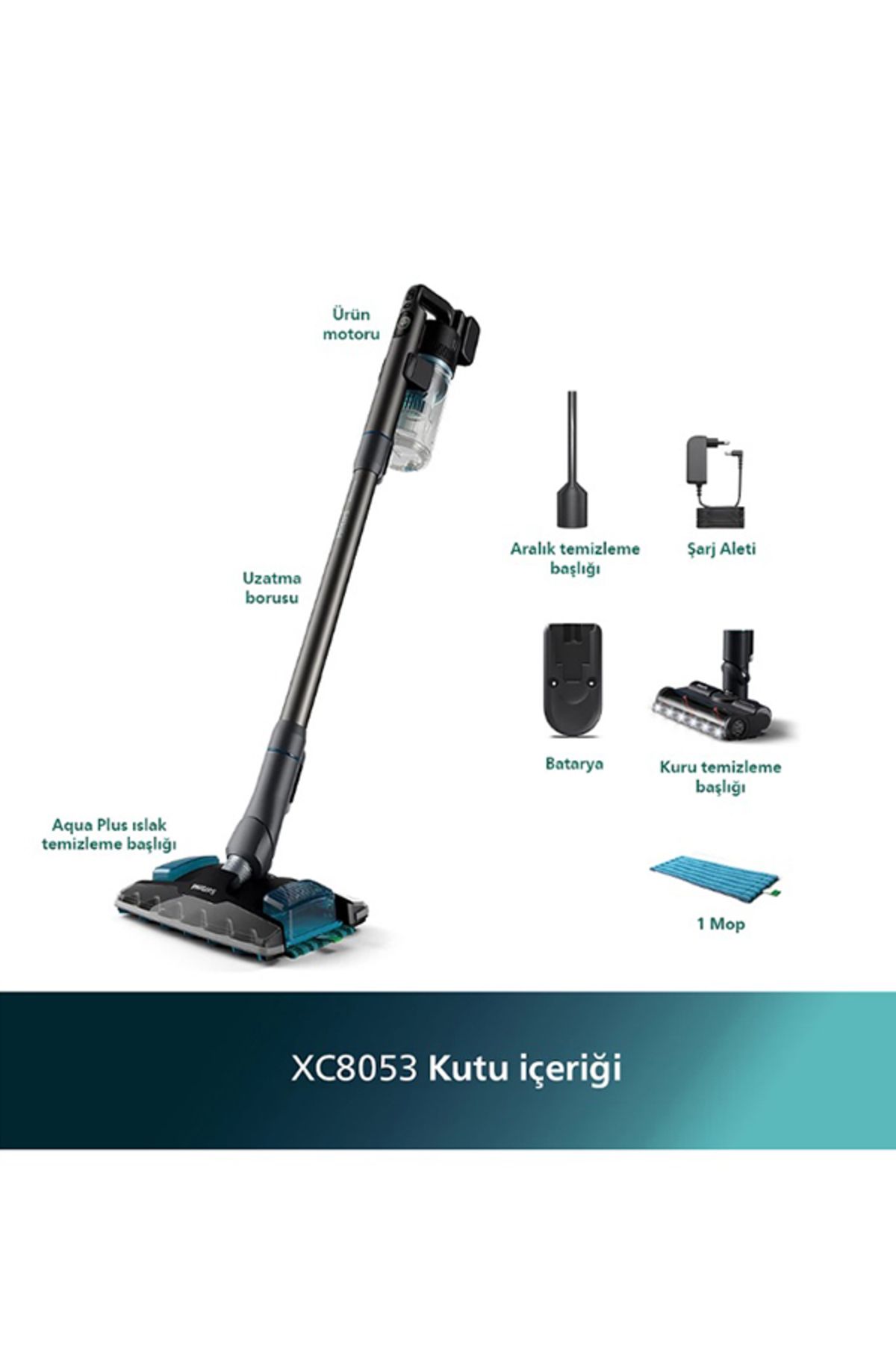 Philips Aqua Plus 8000 Serisi Xc8053/01 Şarjlı Dikey Süpürge