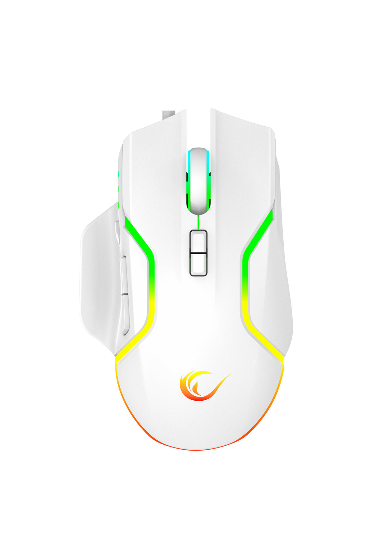 Rampage-Gaming Mouse, Miracle M2, RGB Lighting, 7200 Dpi, 8 Buttons, Programmable, White 2