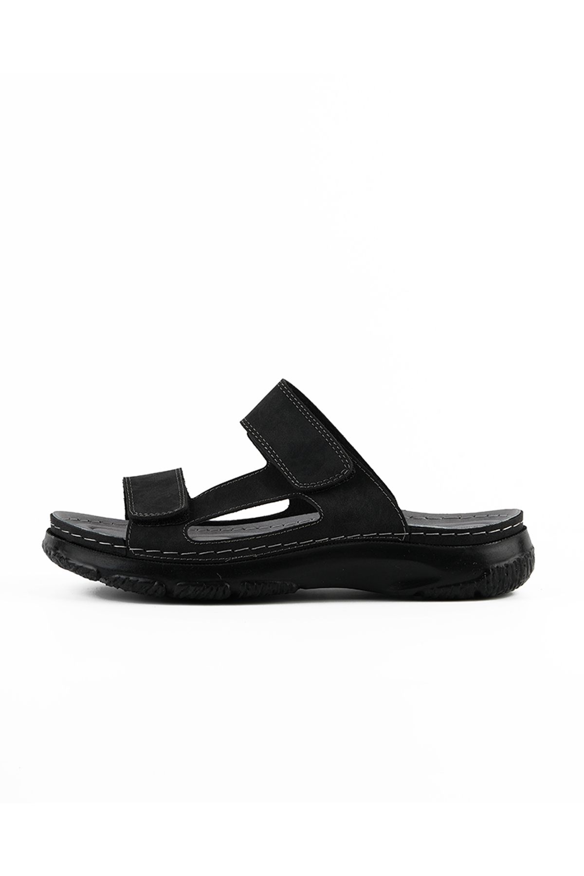 DR KLOMPA-Men's Comfortable Black Slippers Tarlik Orthopedic Sole 2