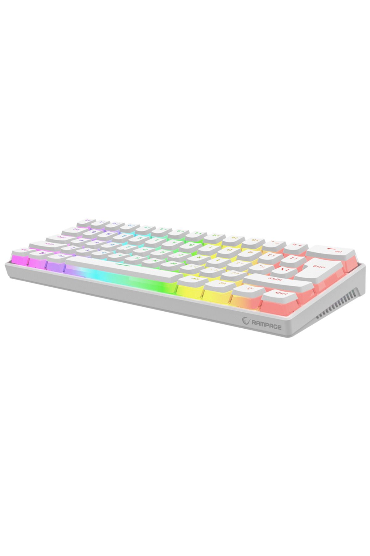Rampage-Mechanical Gaming Keyboard, Radiant K11, Red Switch, Full Keys Anti-ghosting, Pudding Keycaps, Usb-c 5