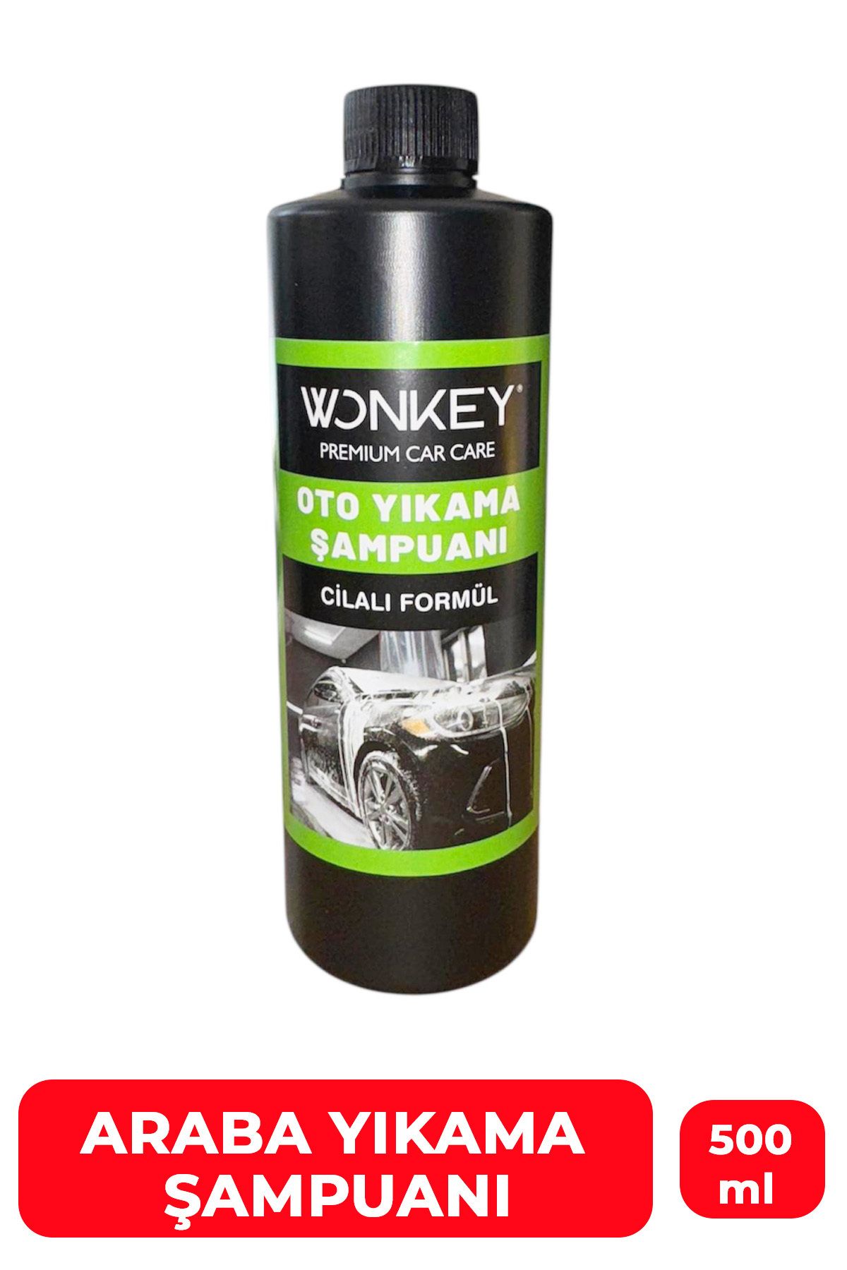 Wonkey Cilalı Oto Yıkama Şampuanı , PH Nötr Konsantre Araba ve Araç Yıkama Köpüğü 500 ml.
