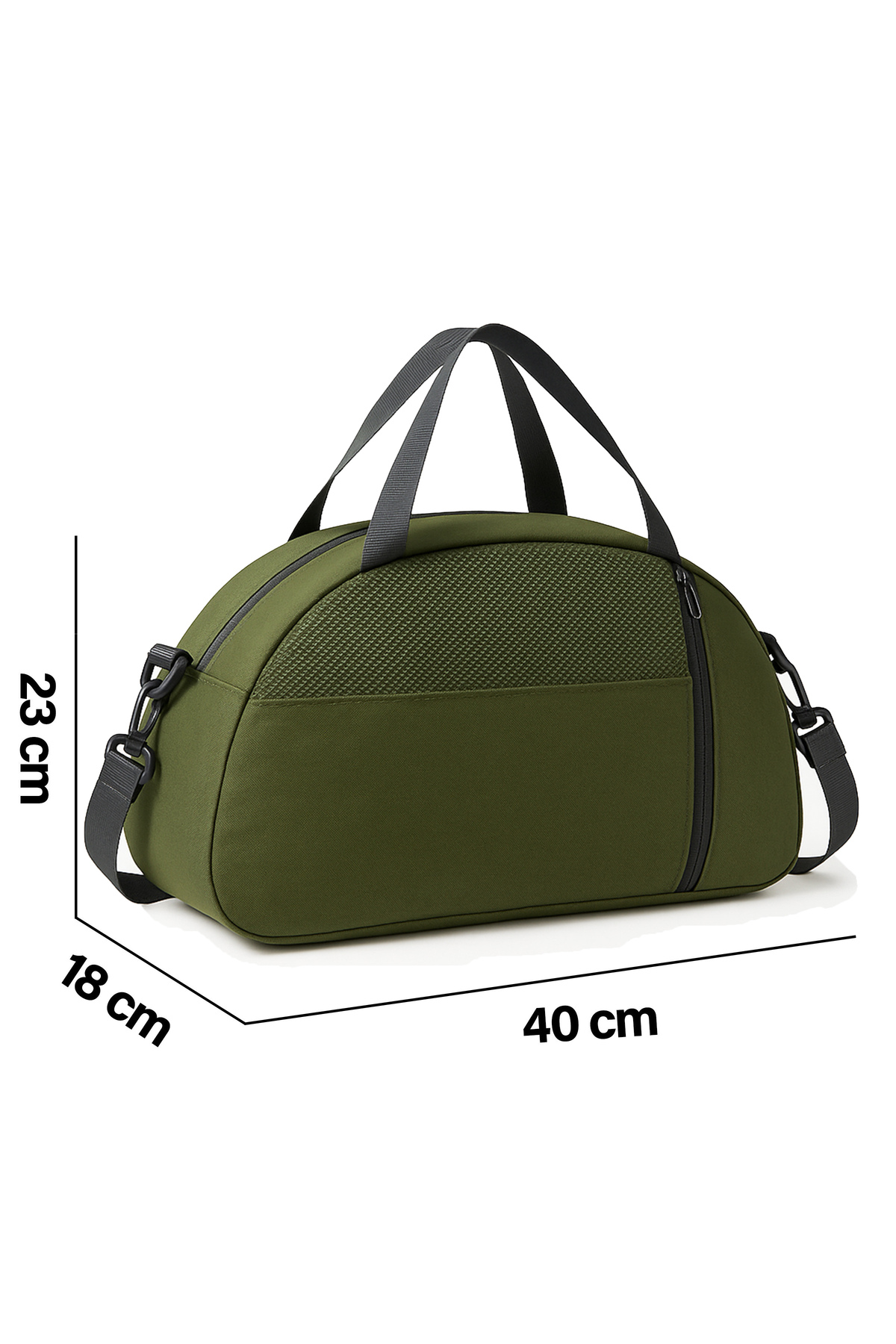 KAFF  Küçük Haki Önü Cepli Ayarlanabilir Omuz Askılı El Seyahat Spor Çantası-0833 - Görsel 7