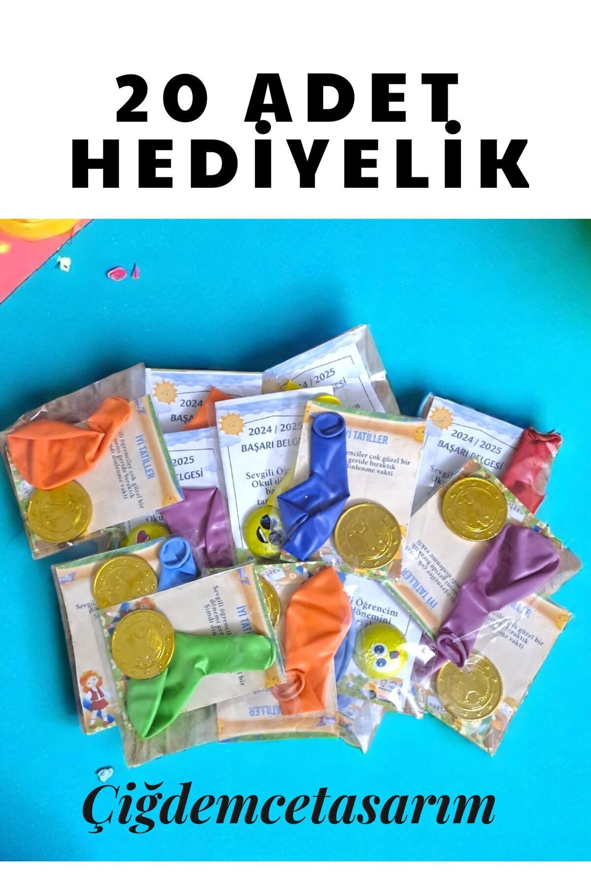 çiğdemcetasarım 20 Adet Doğum Günü - Karne Hediyesi - Sömestr Hediye Konsept Hediye