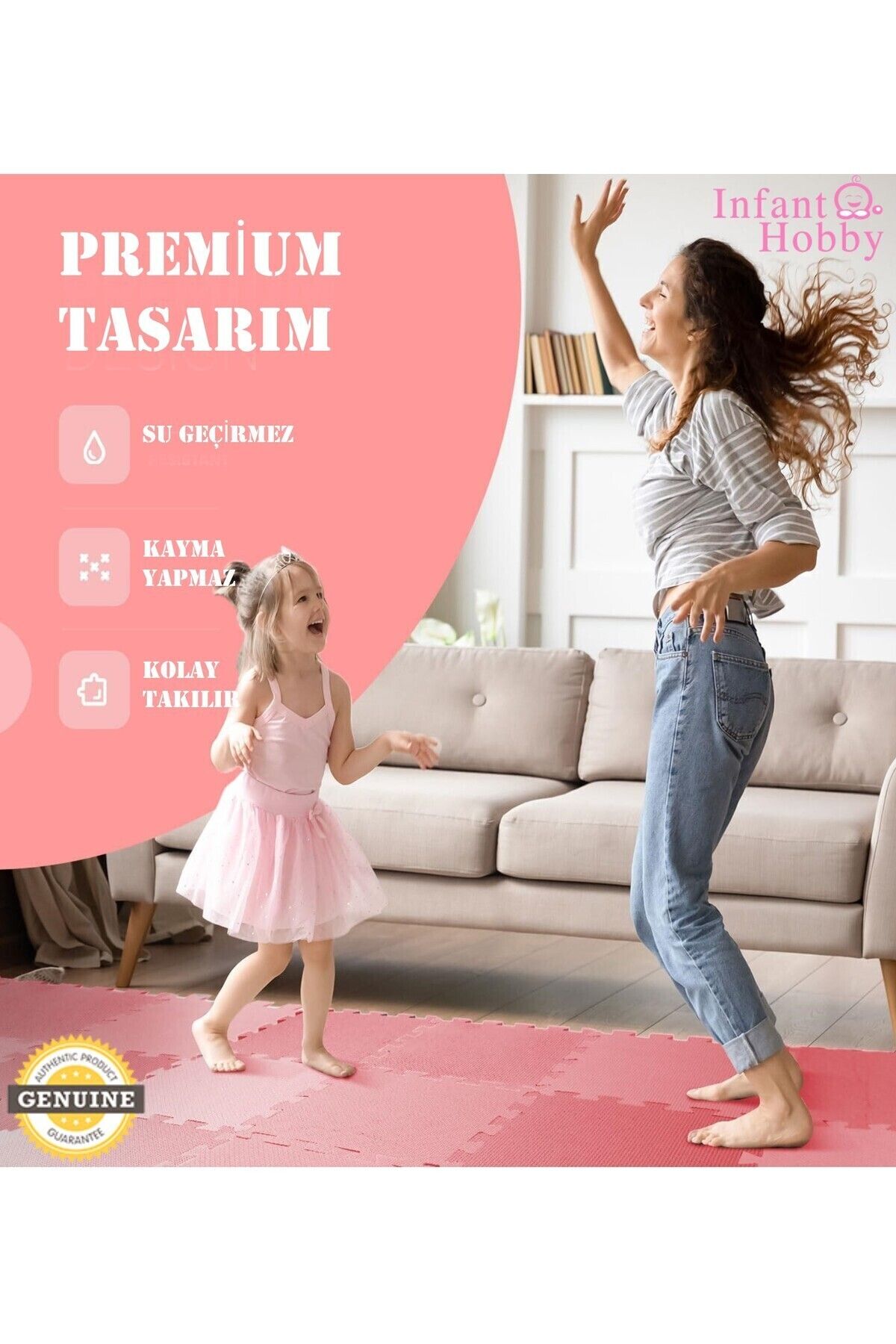 İnfant Hobby Infant Hooby Premium Puzzle Karo Tatami Oyun Matı (1 ADET 33X33X12MM)