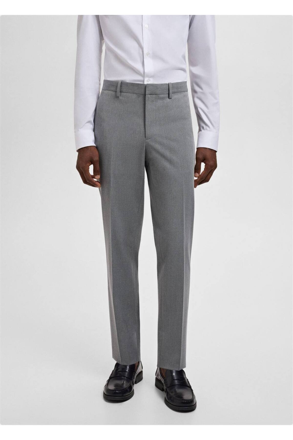 Süper slim fit streç kumaştan kumaş pantolon