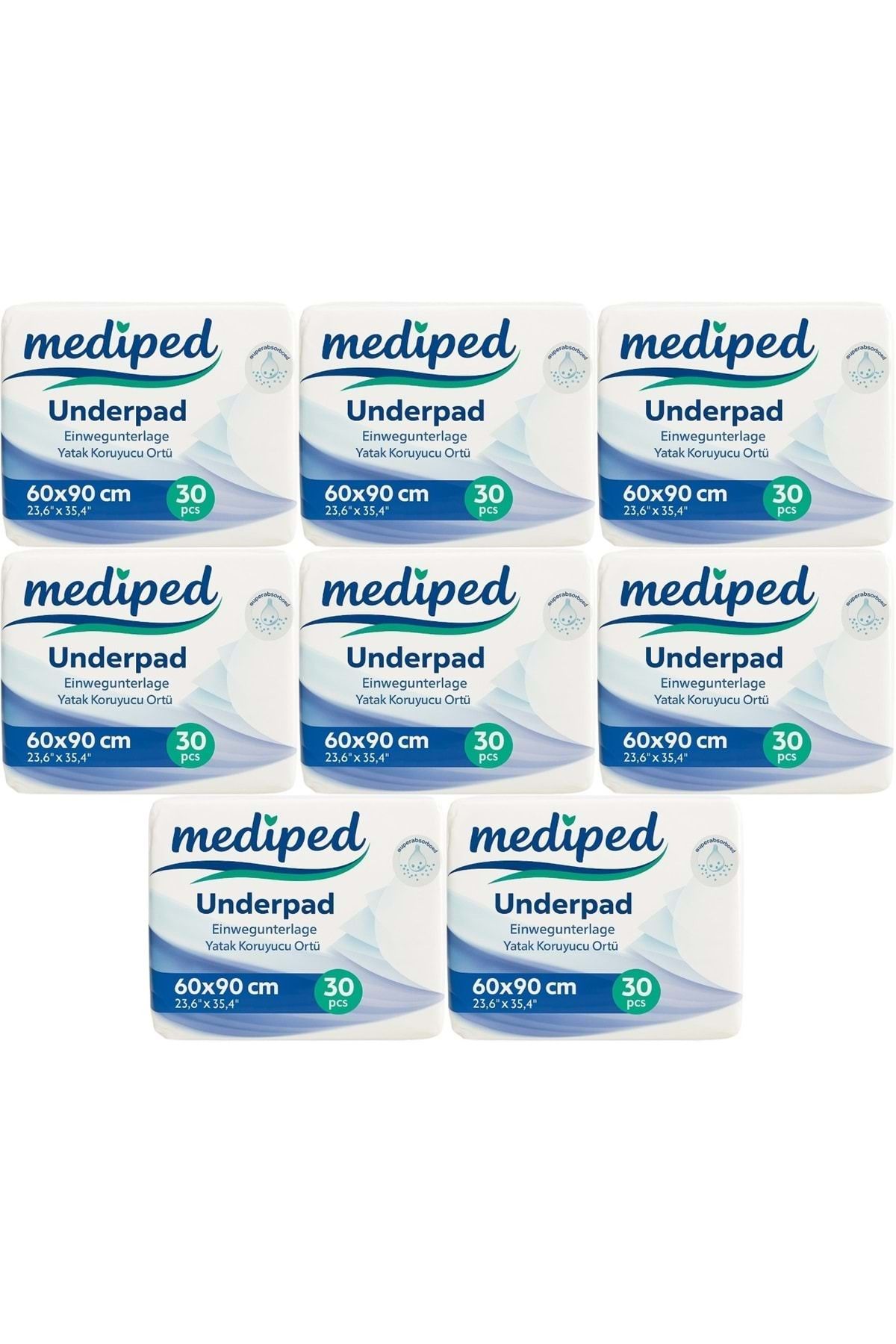 Mediped Hasta Alt Açma Yatak Koruyucu Örtü 60*90cm Klasik 240 Adet (8PK*30)
