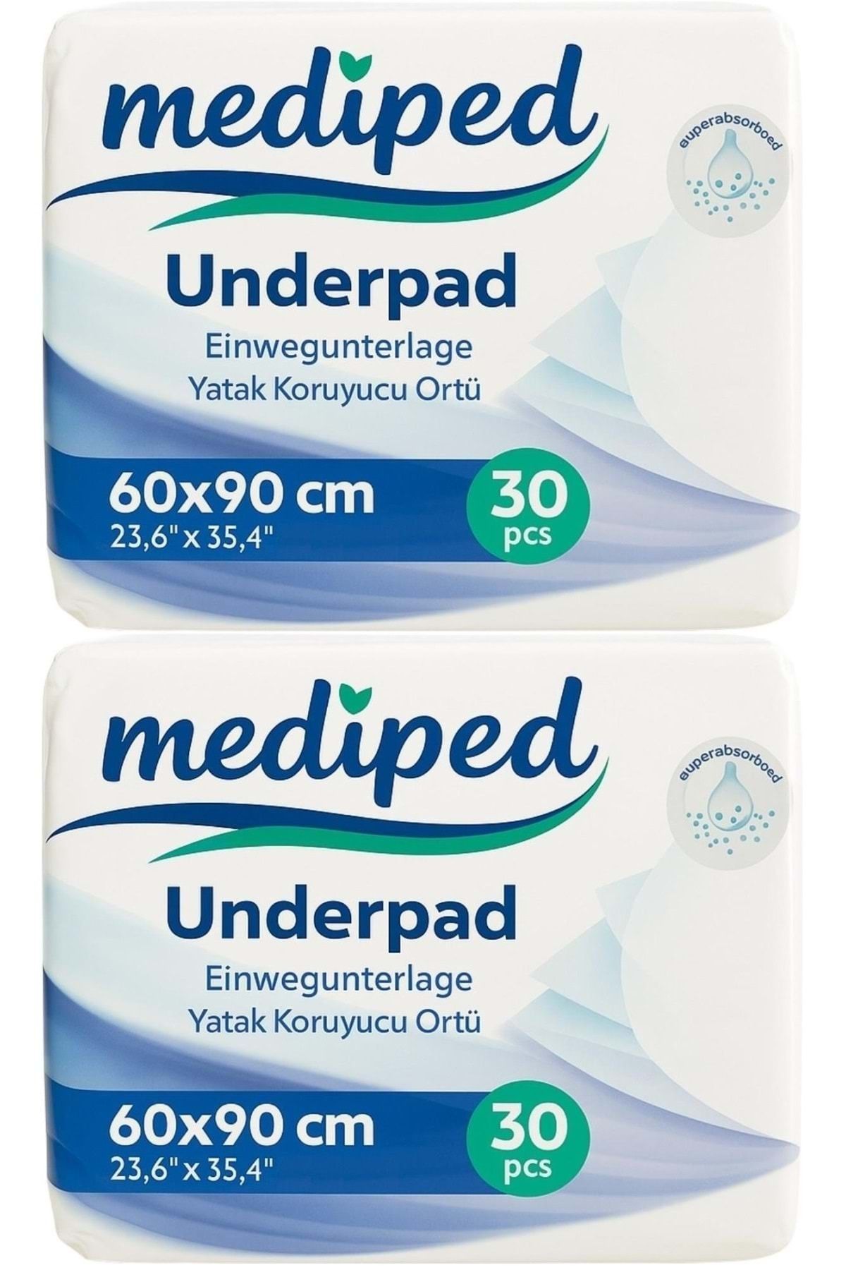 Mediped Hasta Alt Açma Yatak Koruyucu Örtü 60*90cm Klasik 60 Adet (2PK*30)