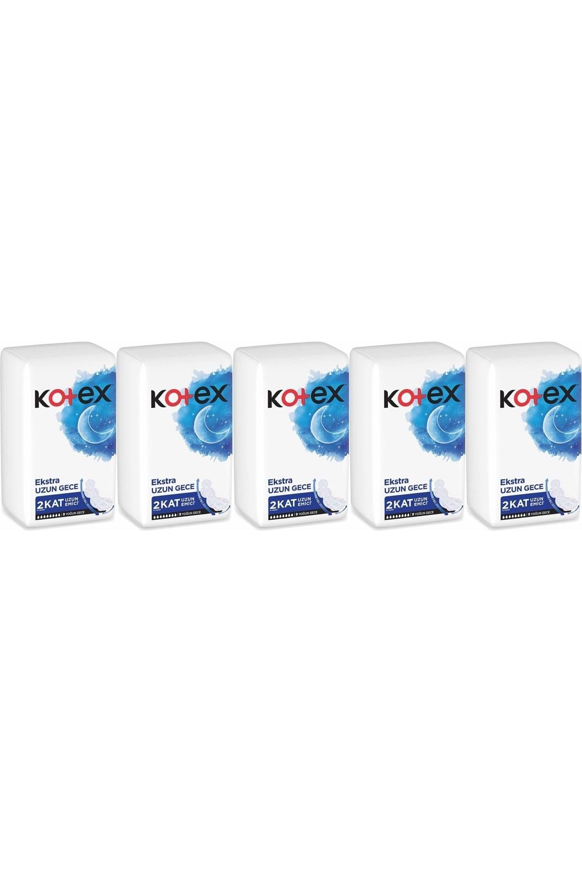 Kotex Hijyenik Ped Ekstra Uzun Gece 45 Li Set (5PK*9)