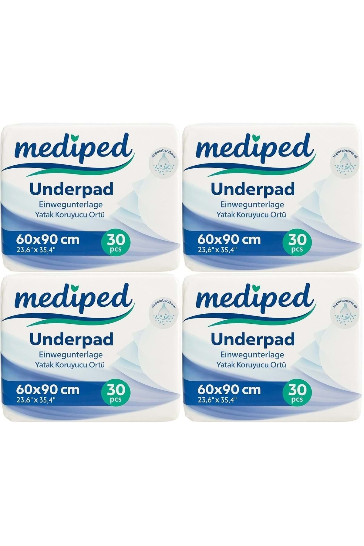 Mediped Hasta Alt Açma Yatak Koruyucu Örtü 60*90cm Klasik 120 Adet (4PK*30)