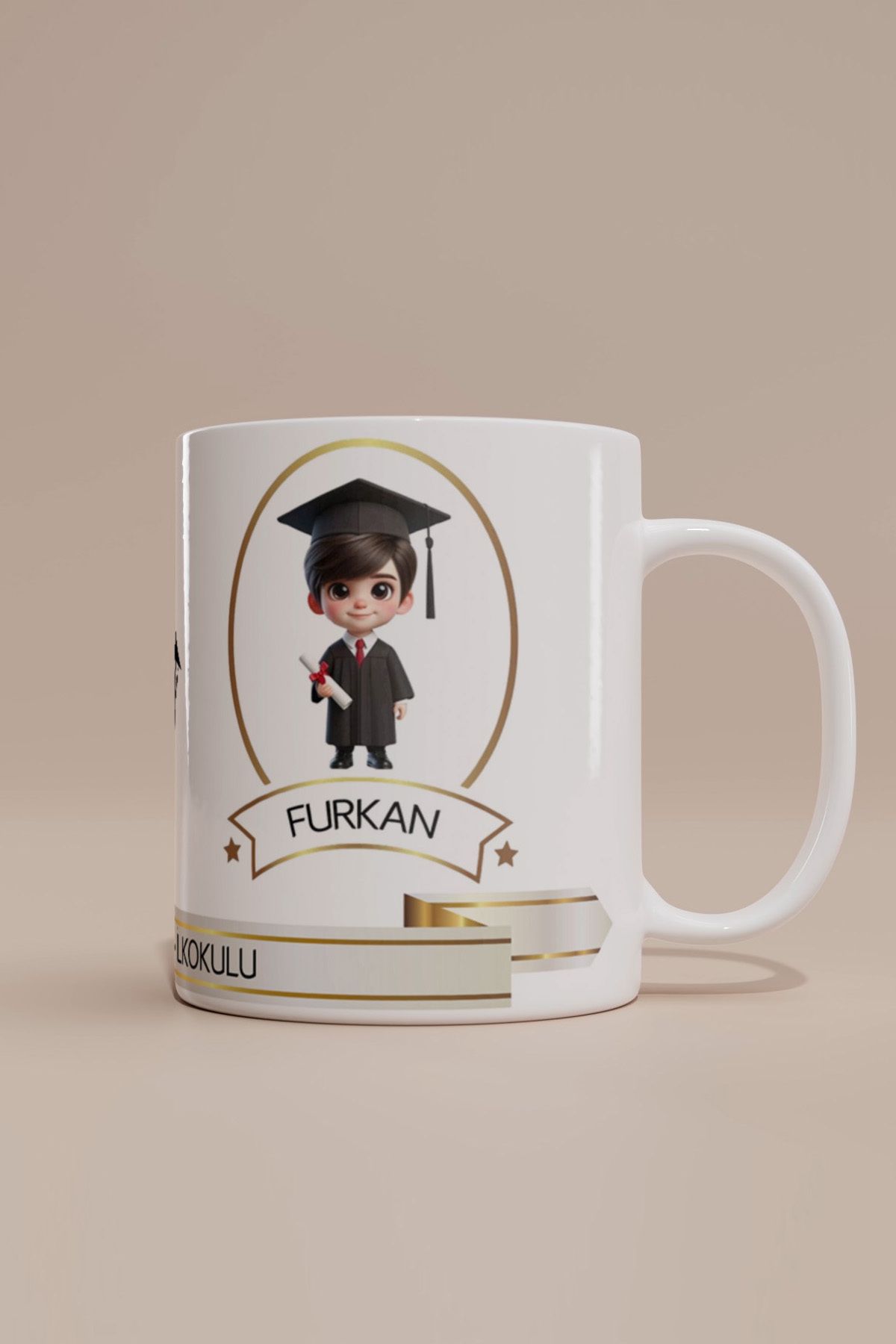 SareDesing Erkek Öğrenciler için Mezuniyet Temalı Kupa Bardak
