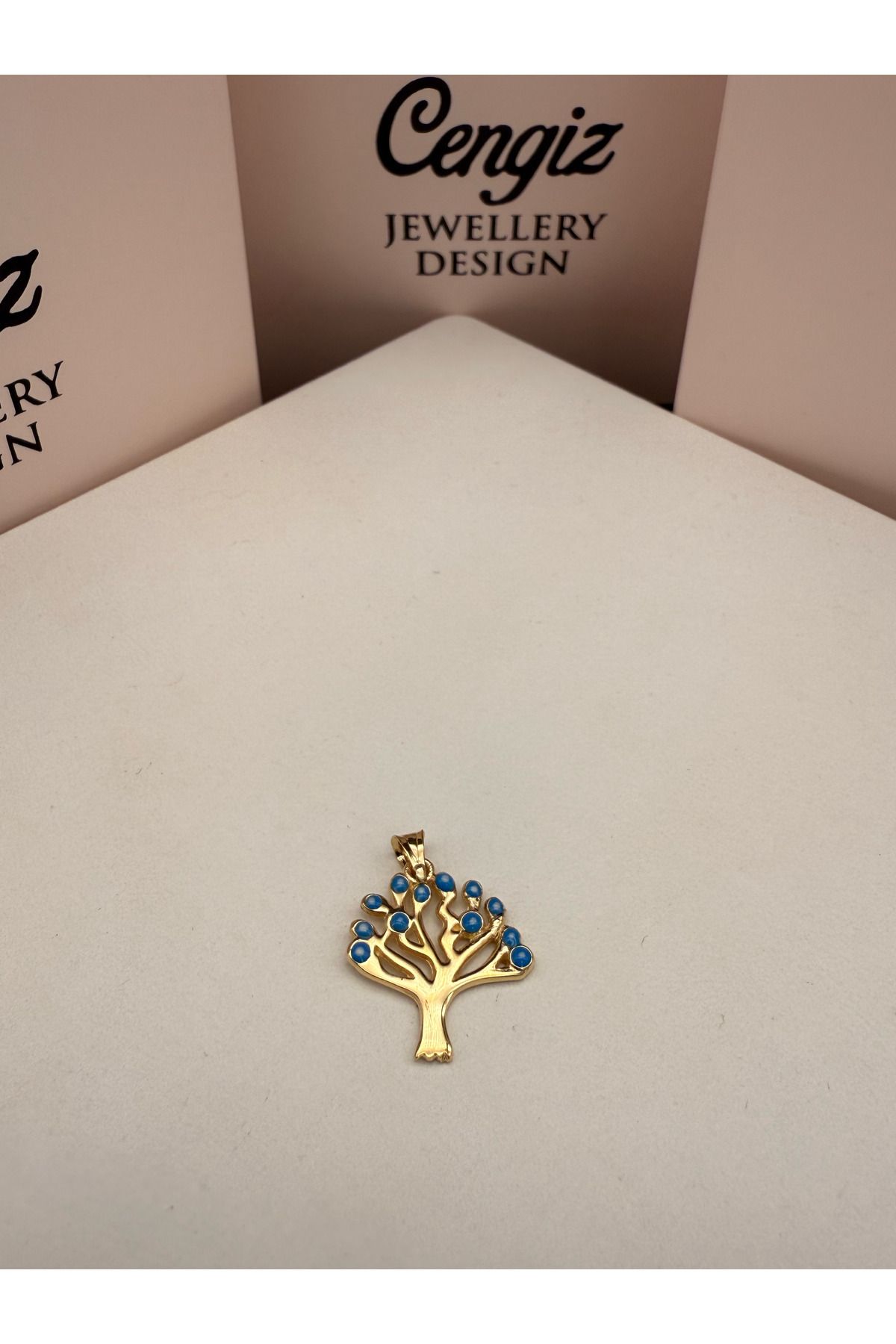 cengizjewellery 14 Ayar Altın Ağaç Kolye Ucu