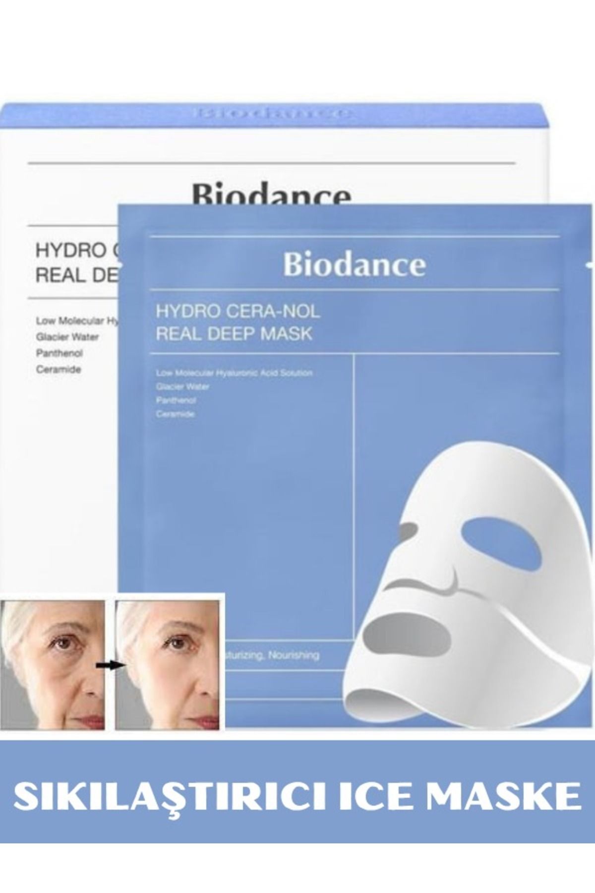 NUNUKO (2 ADET) Sıkılaştırıcı Ice Maske - Gözenek Küçültücü ve Nemlendirme Etkili Kolajen Maske