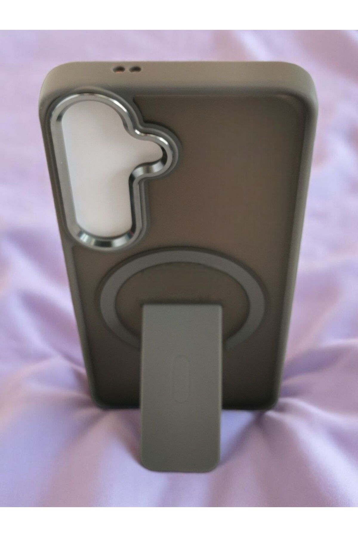 Gtech-Flickstand Magsafe Case, Compatible with Samsung Galaxy S24 Fe, TPU Polycarbonate, Frosted, Gray 1