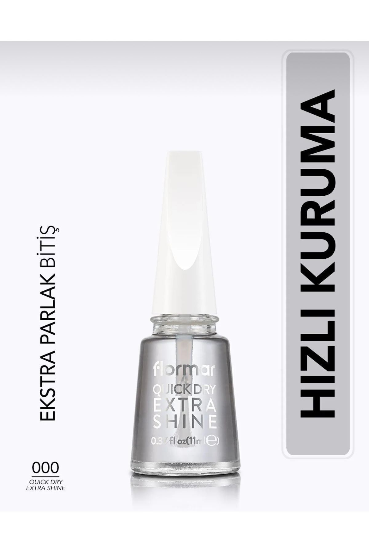 Flormar Quick Dry Extra Shine Koruyucu / Hızlı Kuruma Extra Parlak Bitiş Son Kat Tırnak Cilası