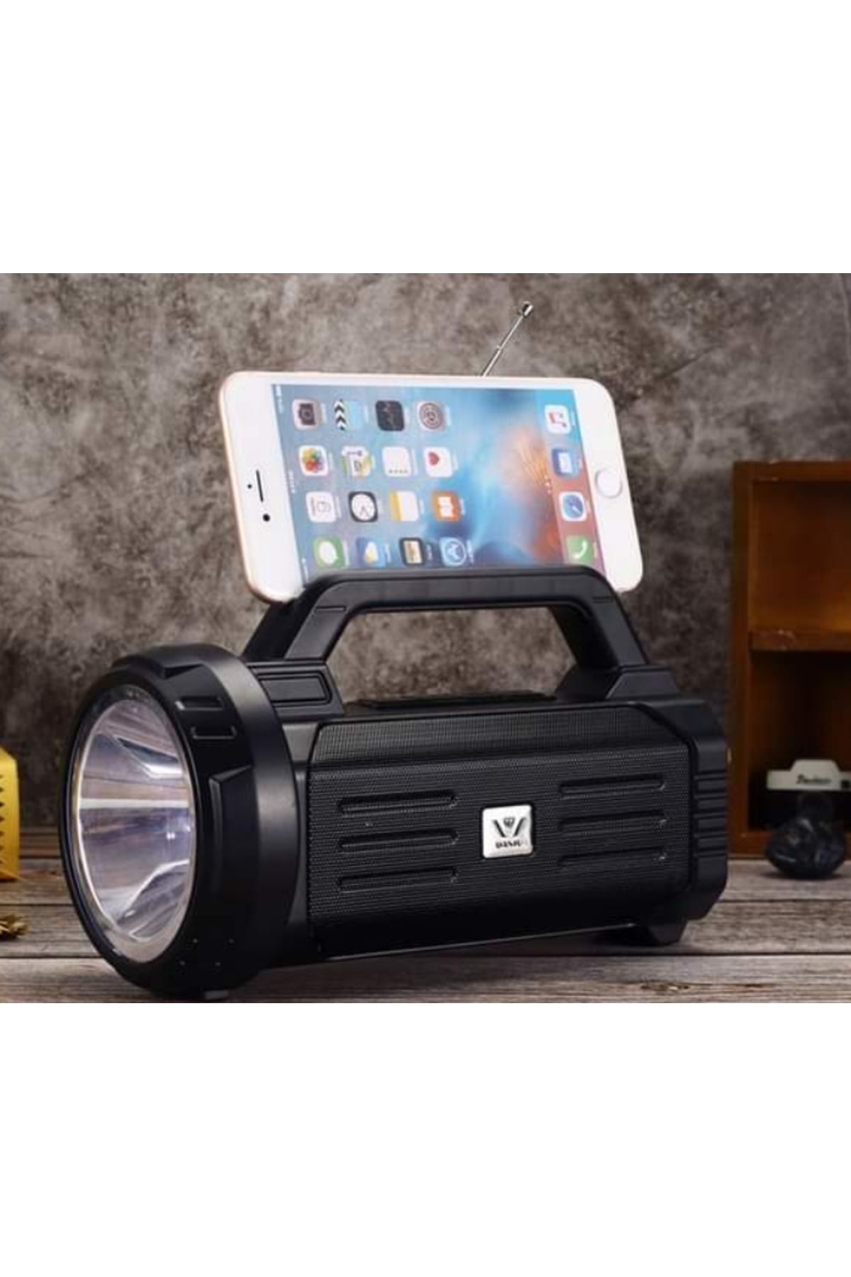 MACON-Generic Multifunctional Portable Bluetooth speaker With Bright Flash Light Power Bank With FM Radio 4