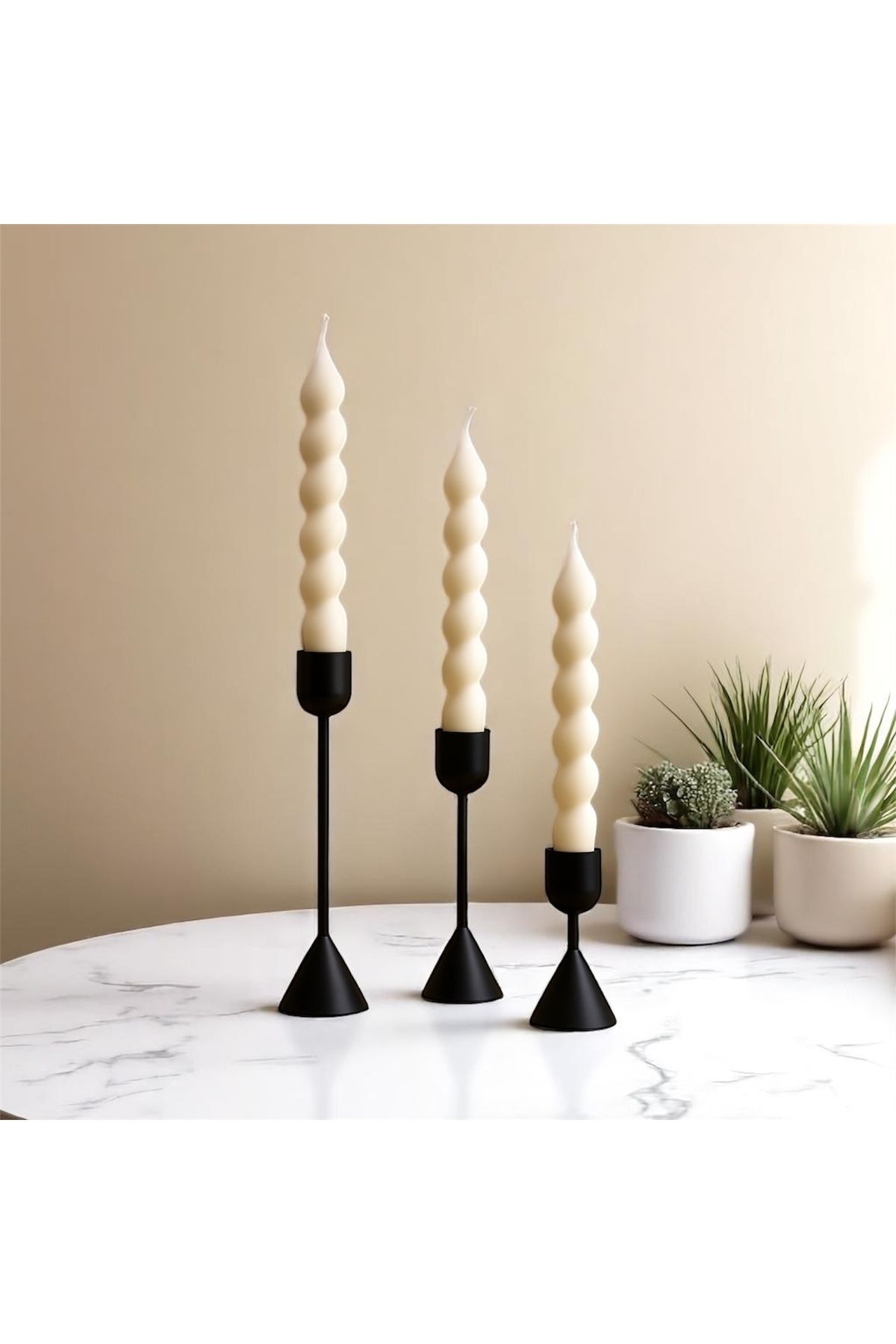 Light of Istanbul Burgu Model Şamdan Mum %100 Doğal Soya Wax