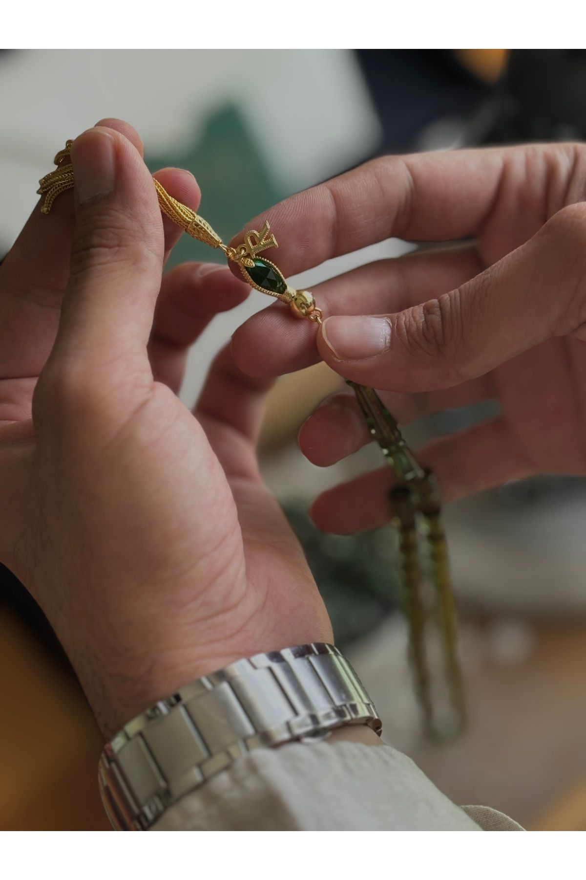 COLLECTION OF ROSARY SERTİFİKALI ÖZEL İŞÇİLİKLİ ATEŞ KEHRİBAR,KİŞİYE ÖZEL HARF TASARIMLI