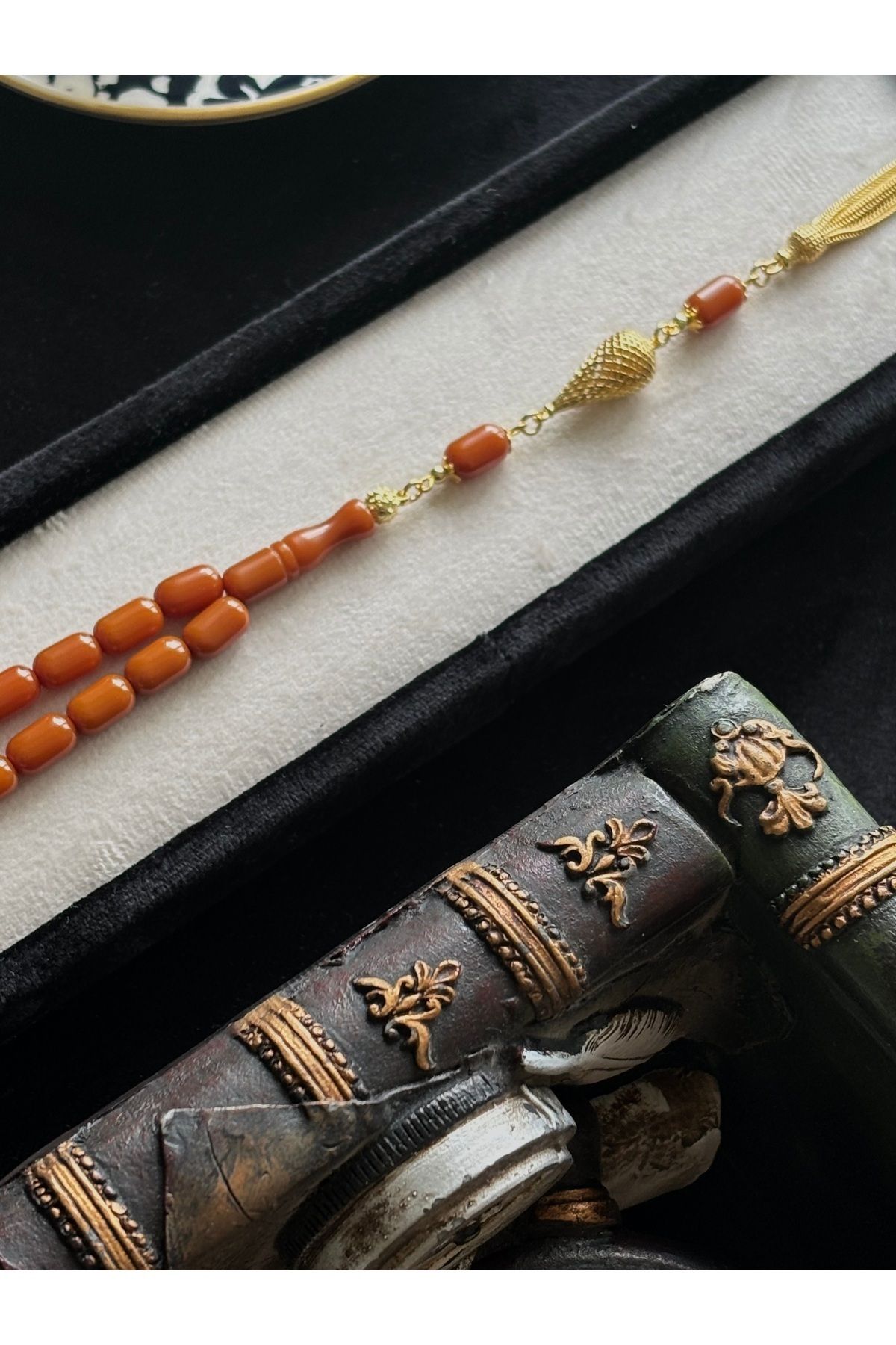 COLLECTION OF ROSARY SERTİFİKALI KOLEKSİYONLUK SIKMA KEHRİBAR,OSMANLI MODEL TASARIM ÖZEL SERİ