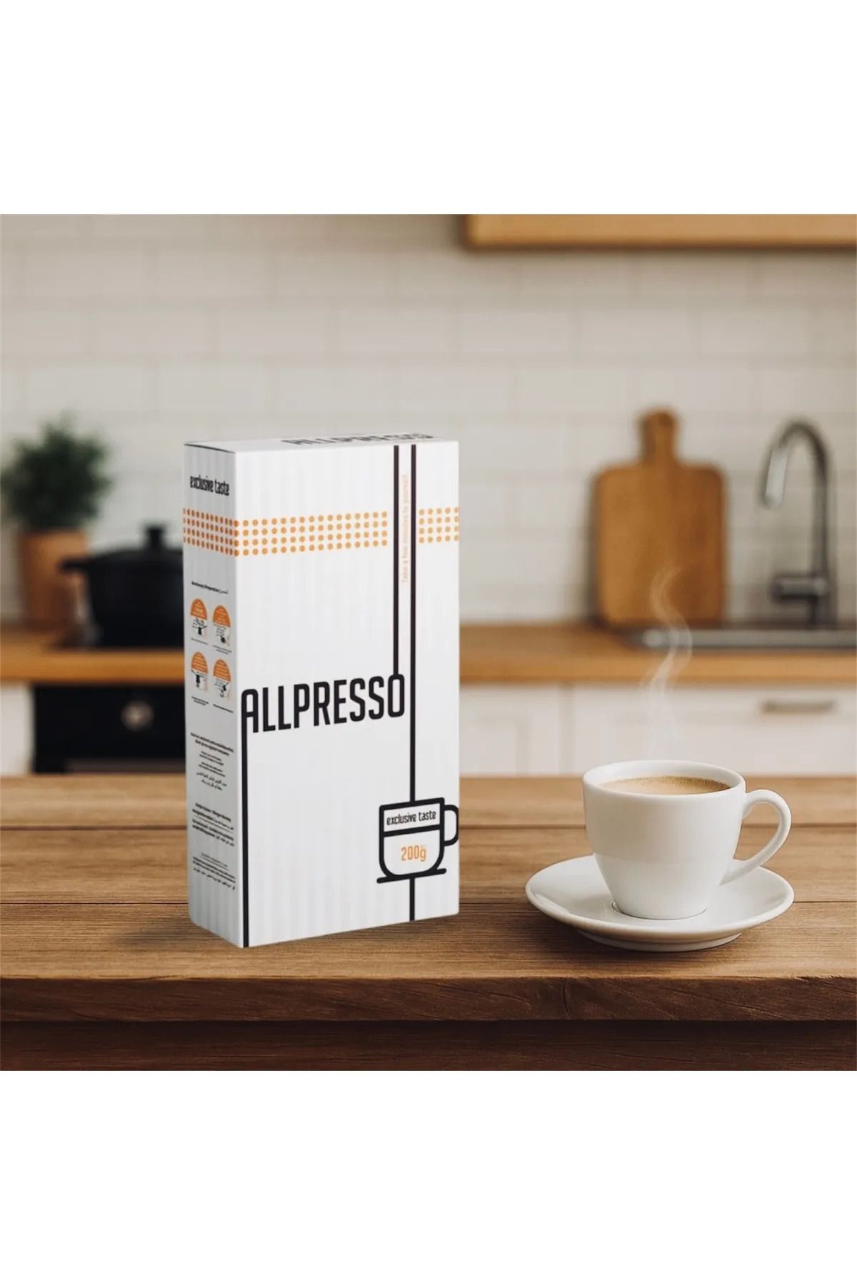 ALLPRESSO Coffee 2000 GRAM (TELVESİZ KAHVE) SUPER ECO PAKET DOĞAL BADEM FINDIK CEVİZ HURMA PARÇACIKLI