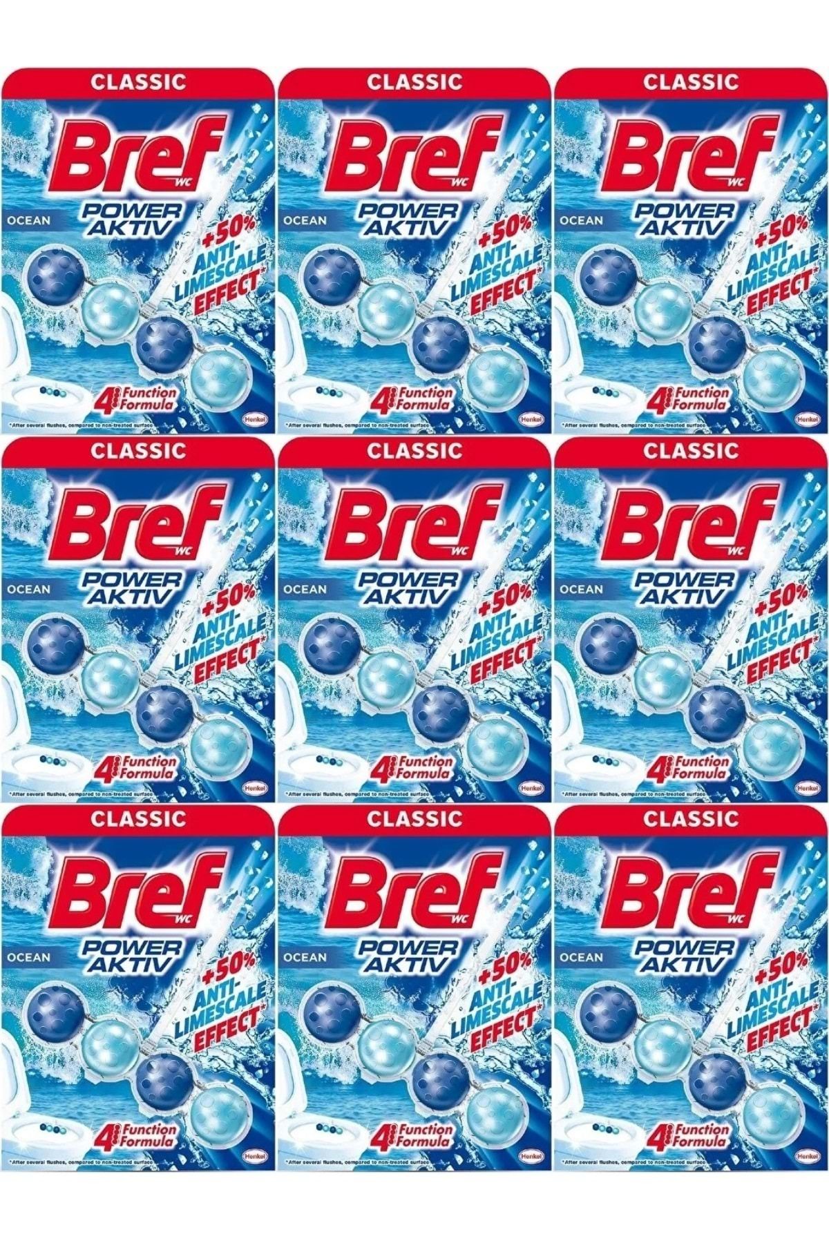 Bref Power Aktiv Klozet Bloğu Okyanus Kokulu (9 LU SET) (9PK*1)