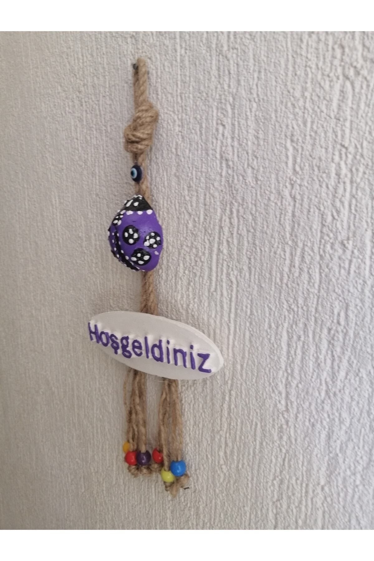Grimsi-Purple Ladybug Welcome Decorative Door Wall Ornament 4