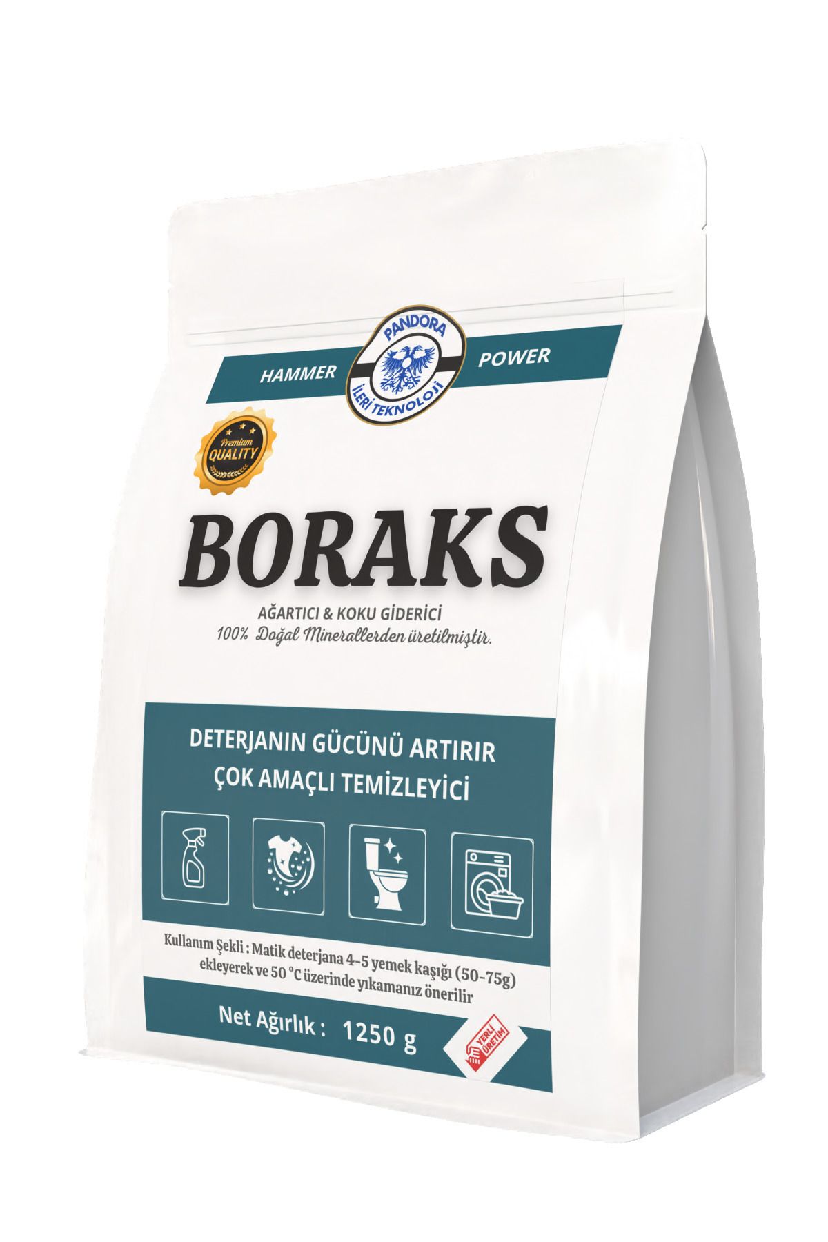 hammer power Boraks 1250g TOZ ÇAMAŞIR DETERJANI KATKISI AĞARTICI KOKU GİDERİCİ