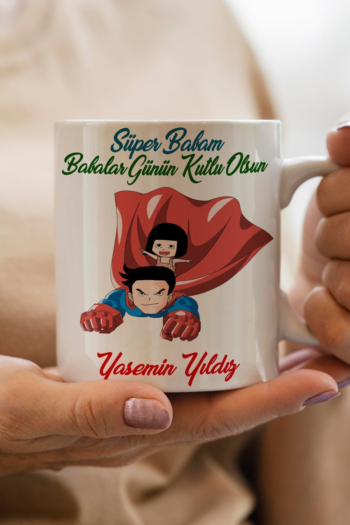 BİBANAPROMOSYON KİŞİYE ÖZEL BABALAR GÜNÜ TEMALI KUPA BARDAK