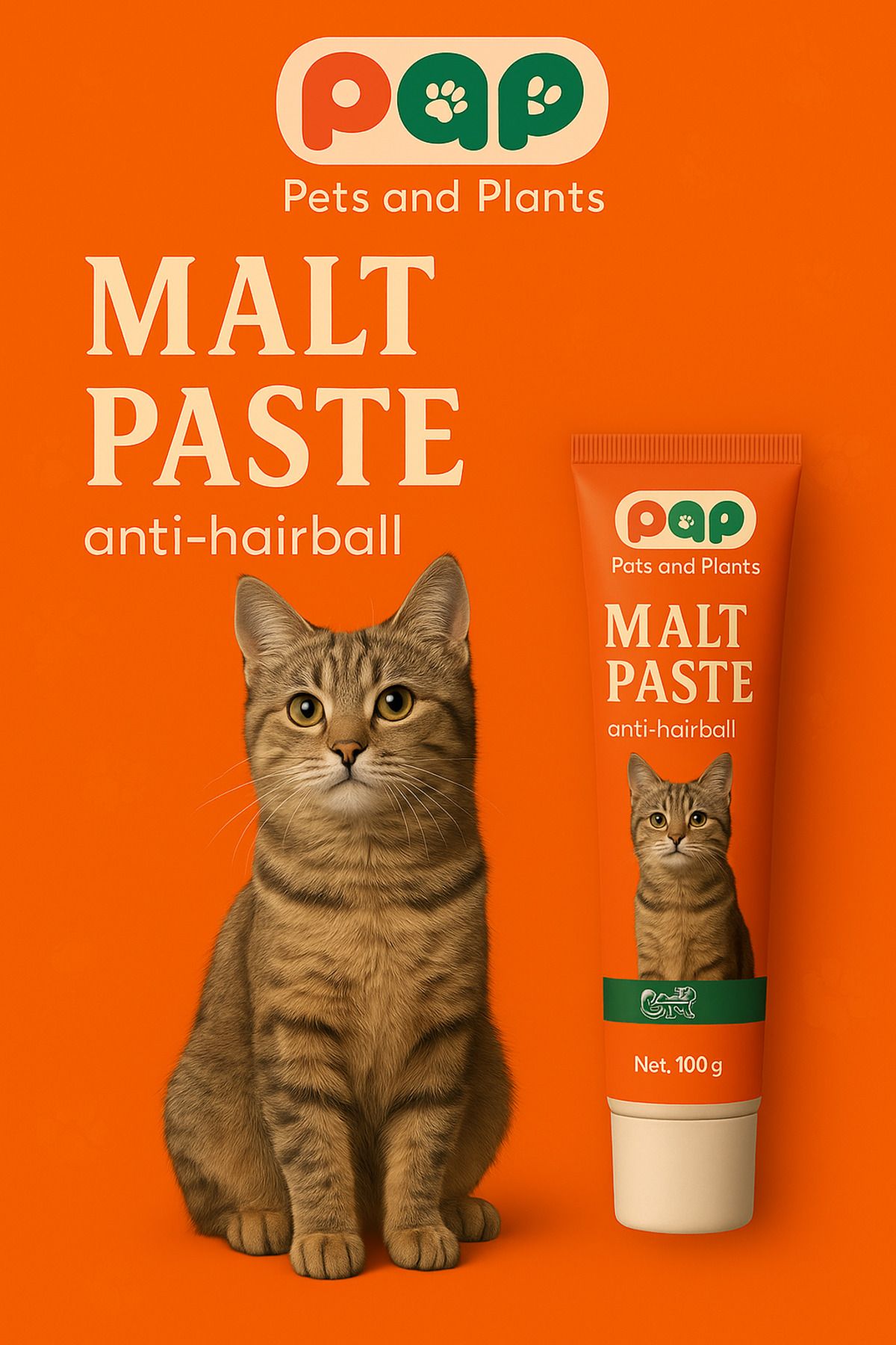 Pets and Plants Malt Paste 100.gr Kedi Tüy Yumağı Önleyici Ve Mide Sağlığı Destekleyici