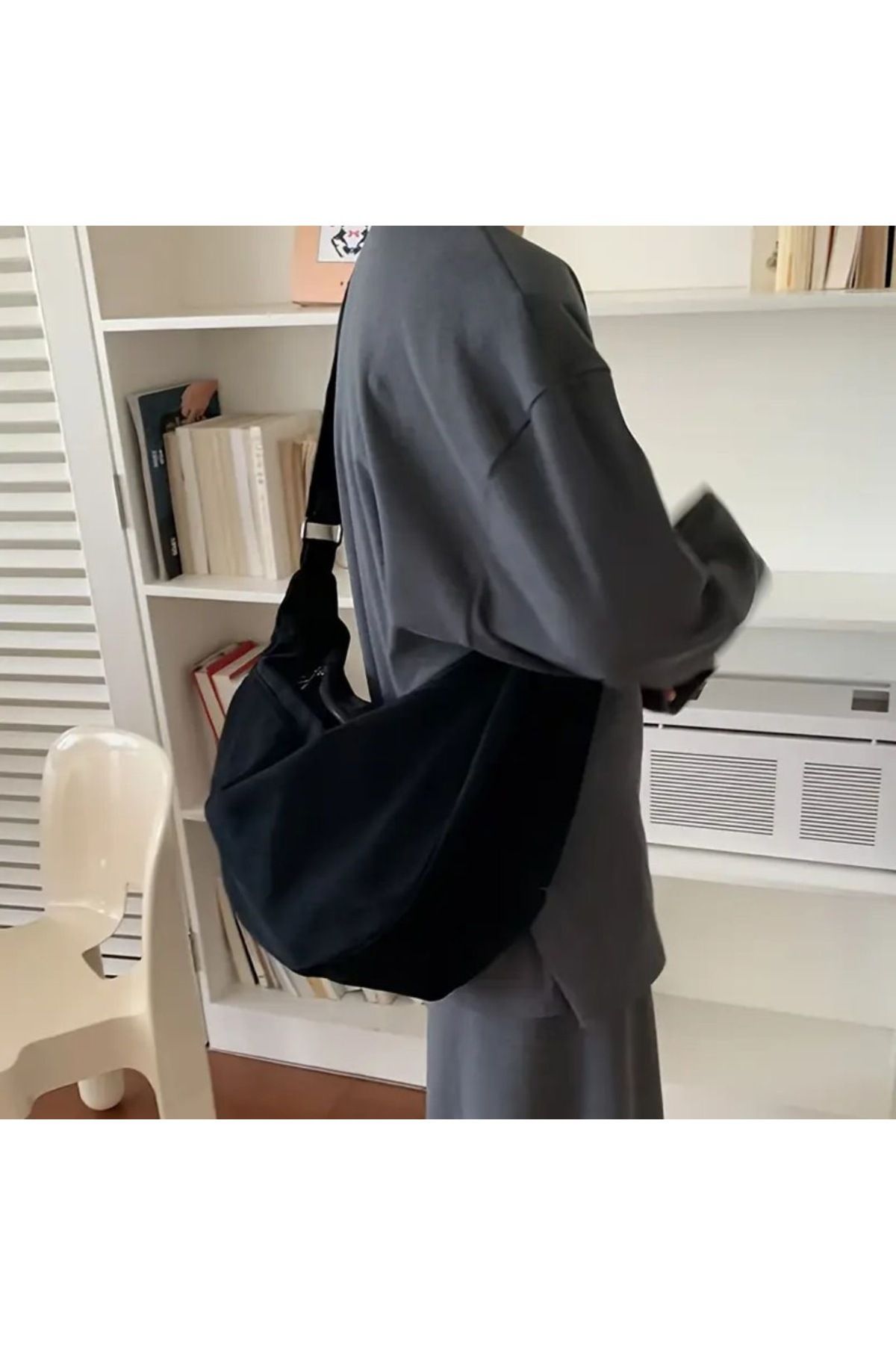 womi Vintage Model Kore Tarzı Siyah Çapraz Çanta