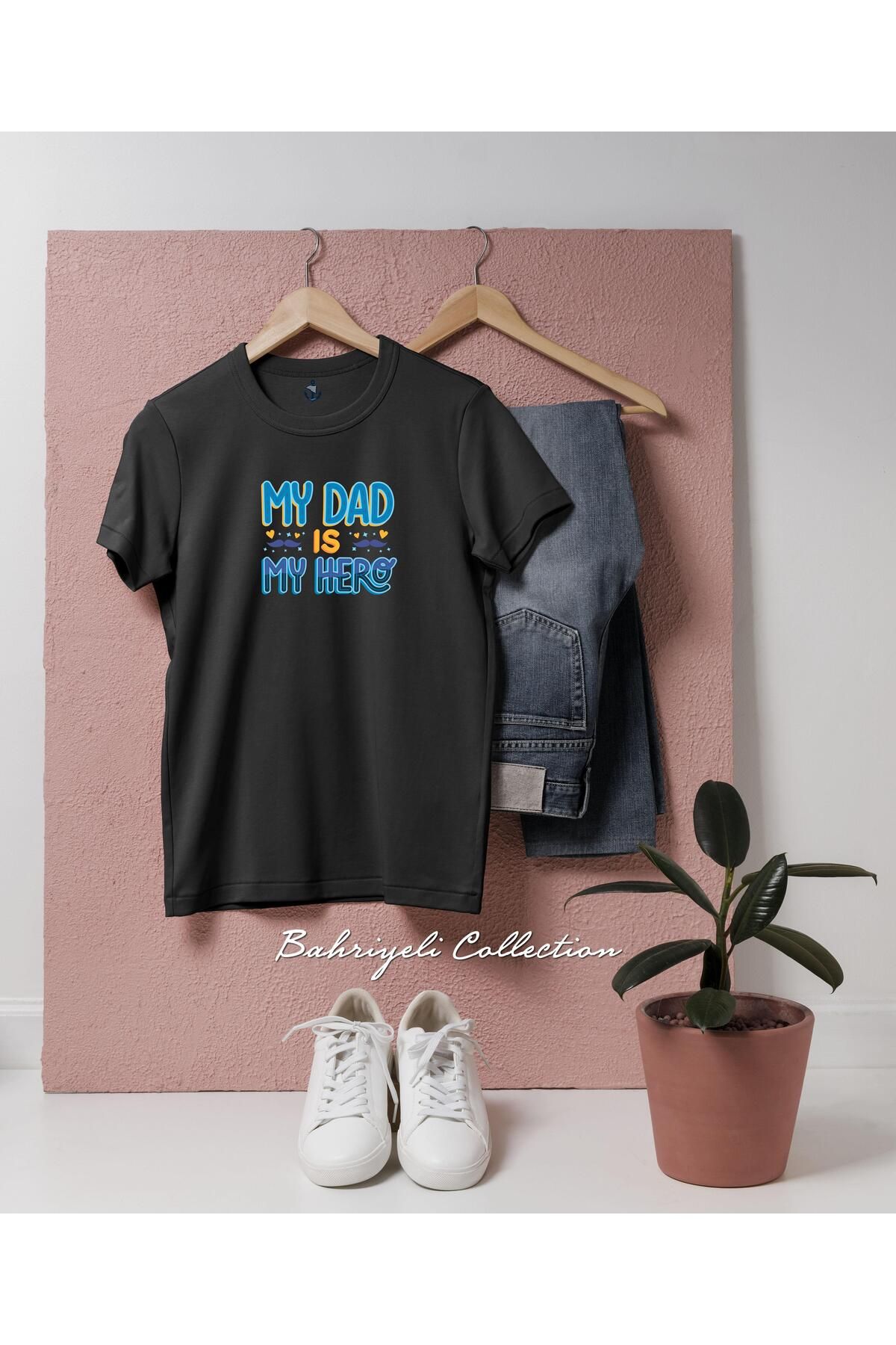 bahriyeli.jpeg Oversize My Dad is my Hero Tasarımlı Unisex T-Shirt