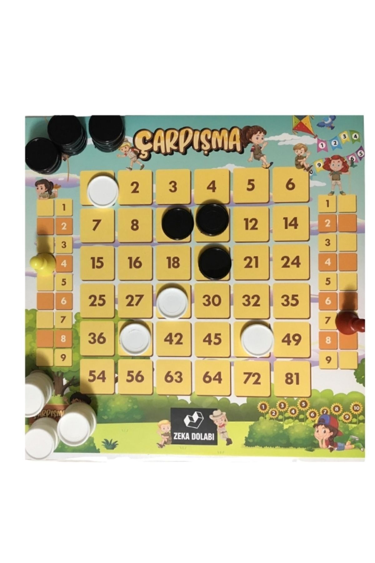 ZEKA DOLABI Çarpışma Kutu Oyunu Çarpım Tablosu Çarpma Matematik Oyunu Strateji Oyunu fotoğrafı 3 (önizleme)
