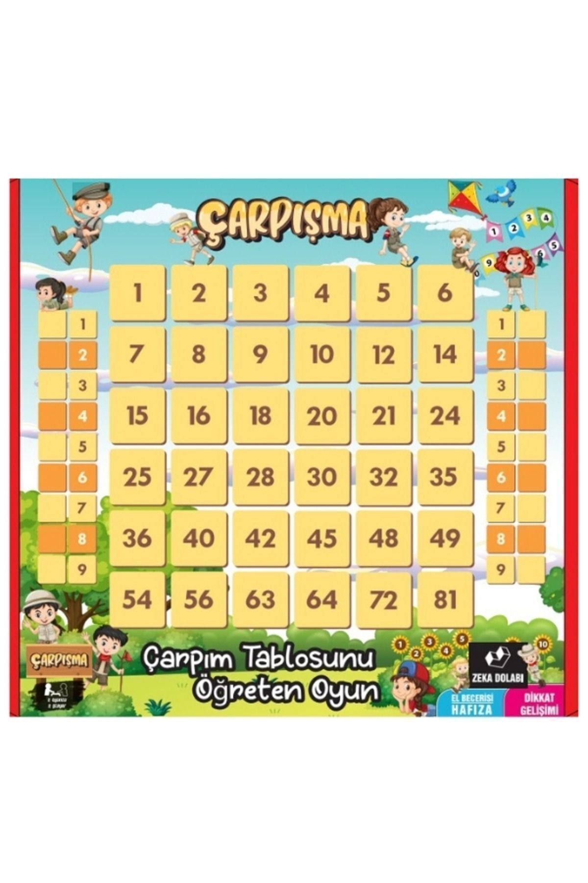 ZEKA DOLABI Çarpışma Kutu Oyunu Çarpım Tablosu Çarpma Matematik Oyunu Strateji Oyunu fotoğrafı 5 (önizleme)