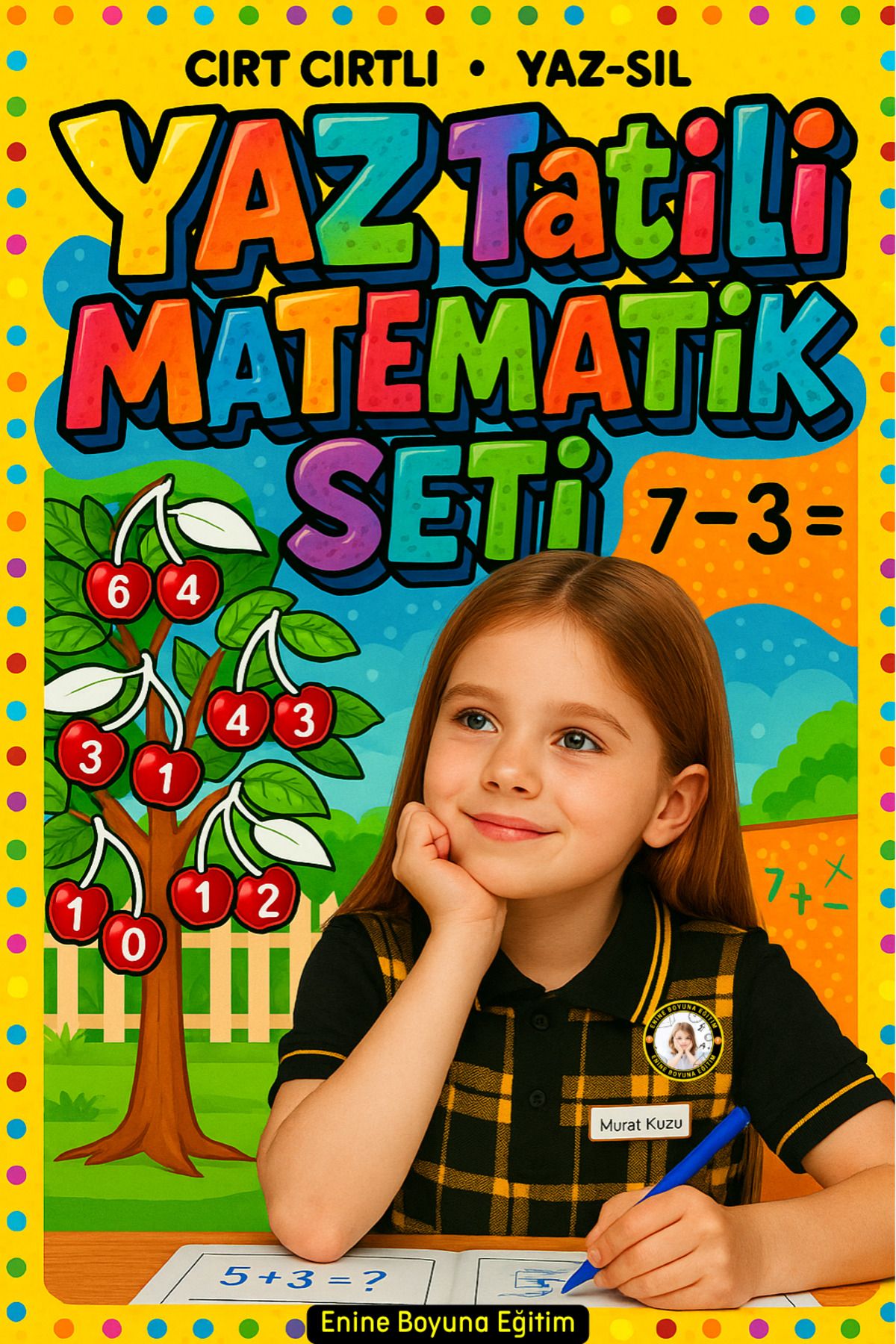 Enine Boyuna Eğitim Okul Öncesi ve Birinci Sınıflar İçin YAZ Tatil Matematik Seti (Cırt Cırtlı YAZ-SİL)