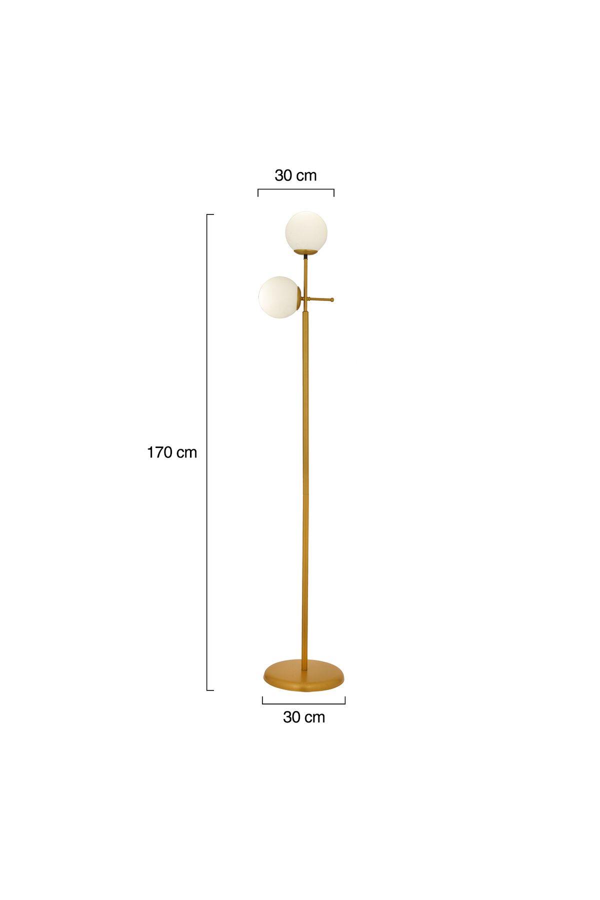 Apliqa-Lampader HubRom, GUNAY 3577-02-GD 30x170 cm 2xE27-60W Auriu 3