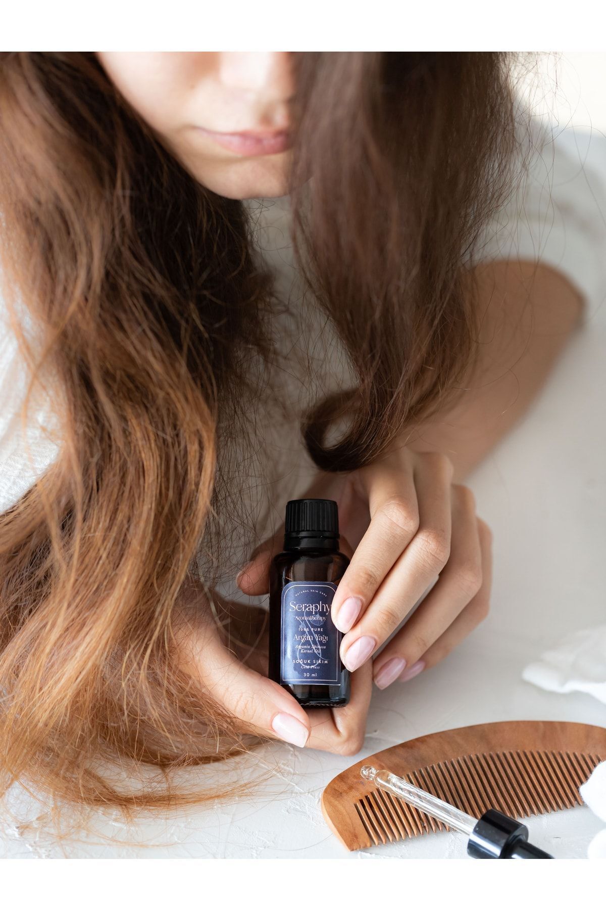 Argan Yağı %100 Saf Soğuk Sıkım Doğal Saç ve Cilt Bakım Yağı 30 ml — SRPARM-023