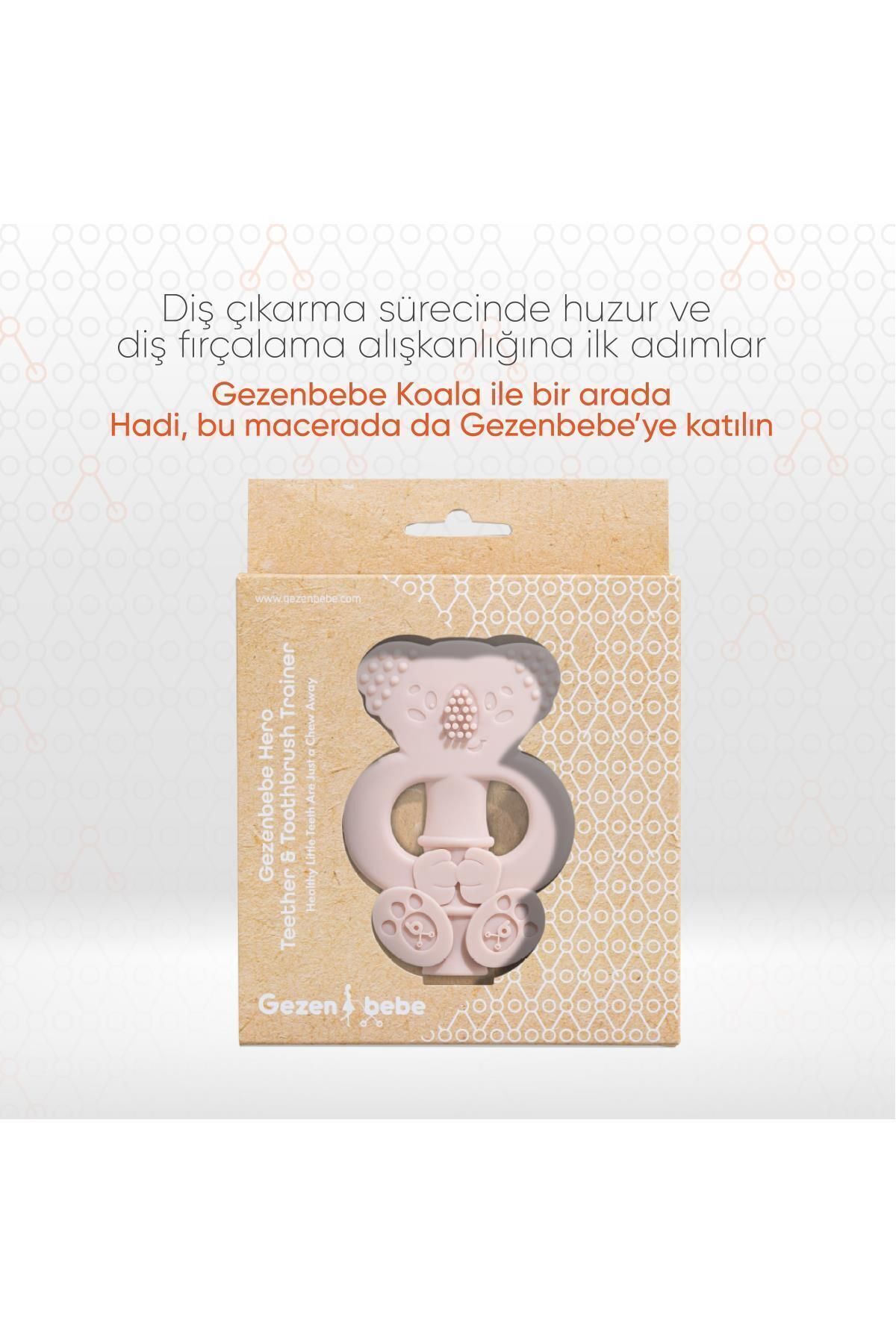 Gezenbebe Hero Bebek Diş Kaşıyıcı & Diş Fırçalama Eğitmeni Rose Pembe, Dişlik fotoğrafı 6 (önizleme)