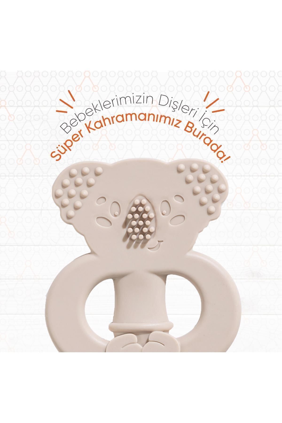 Gezenbebe Hero Bebek Diş Kaşıyıcı & Diş Fırçalama Eğitmeni Mink Bej, Silikon Dişlik fotoğrafı 5 (önizleme)