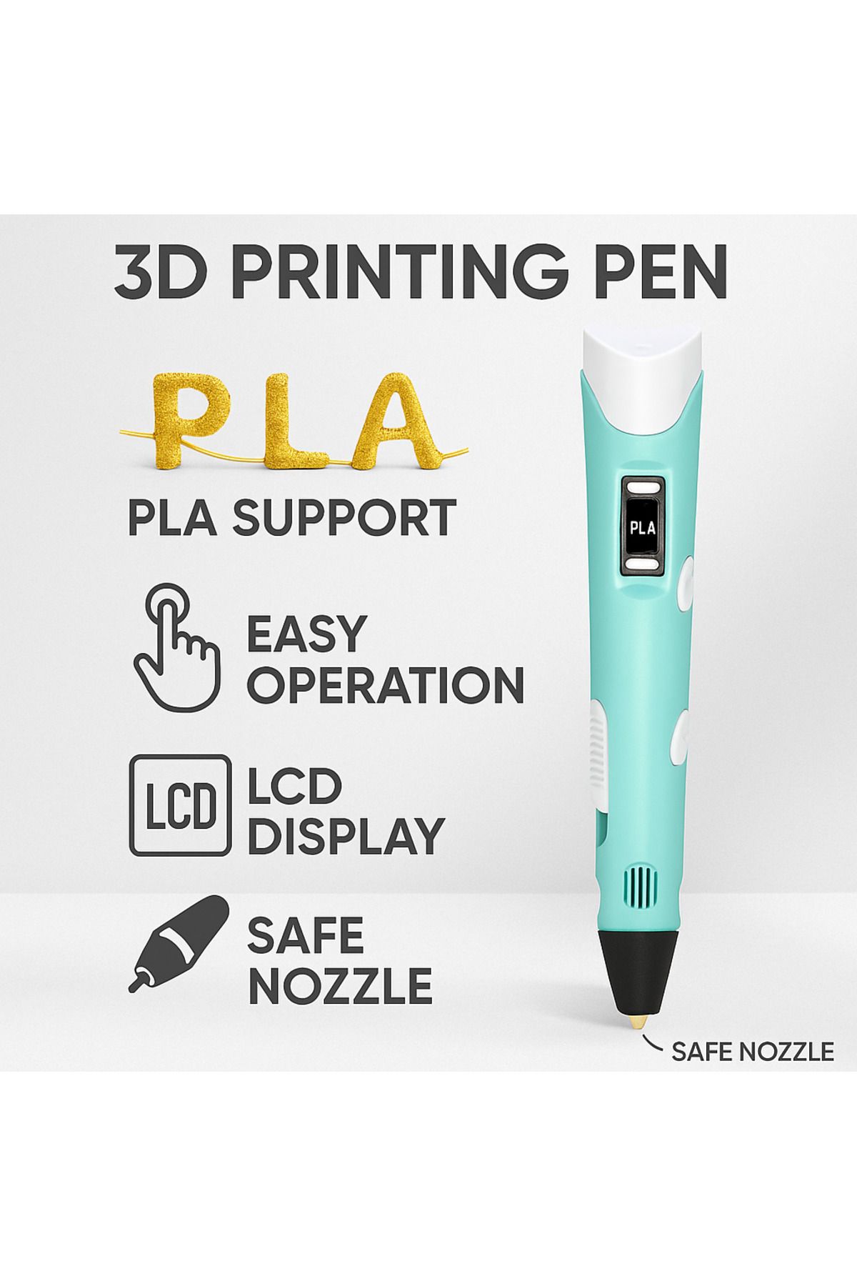 TOUCH SKETC-3D Pen Three Dimensional Printer Pen with 50 Meters Flament 4