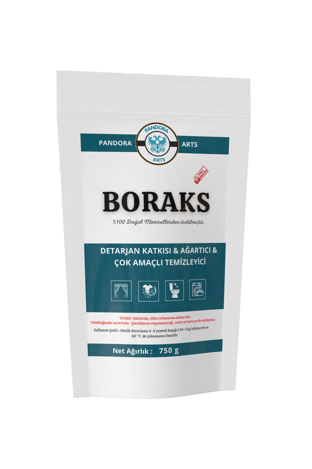 Pandora Arts Boraks Doğal Deterjan Toz 750g