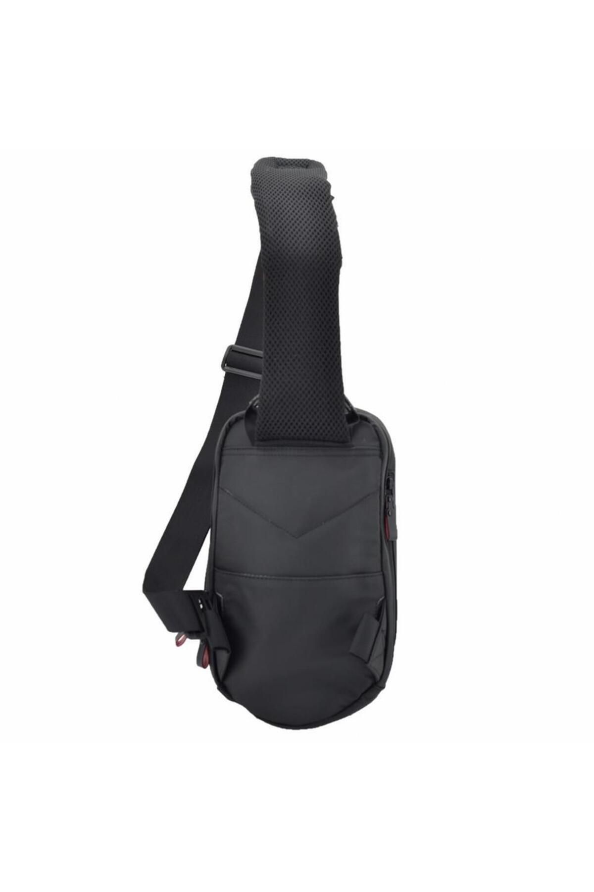 ÇÇS-Ccs USB Output Shoulder Strap Backpack and Chest Bag Black 4