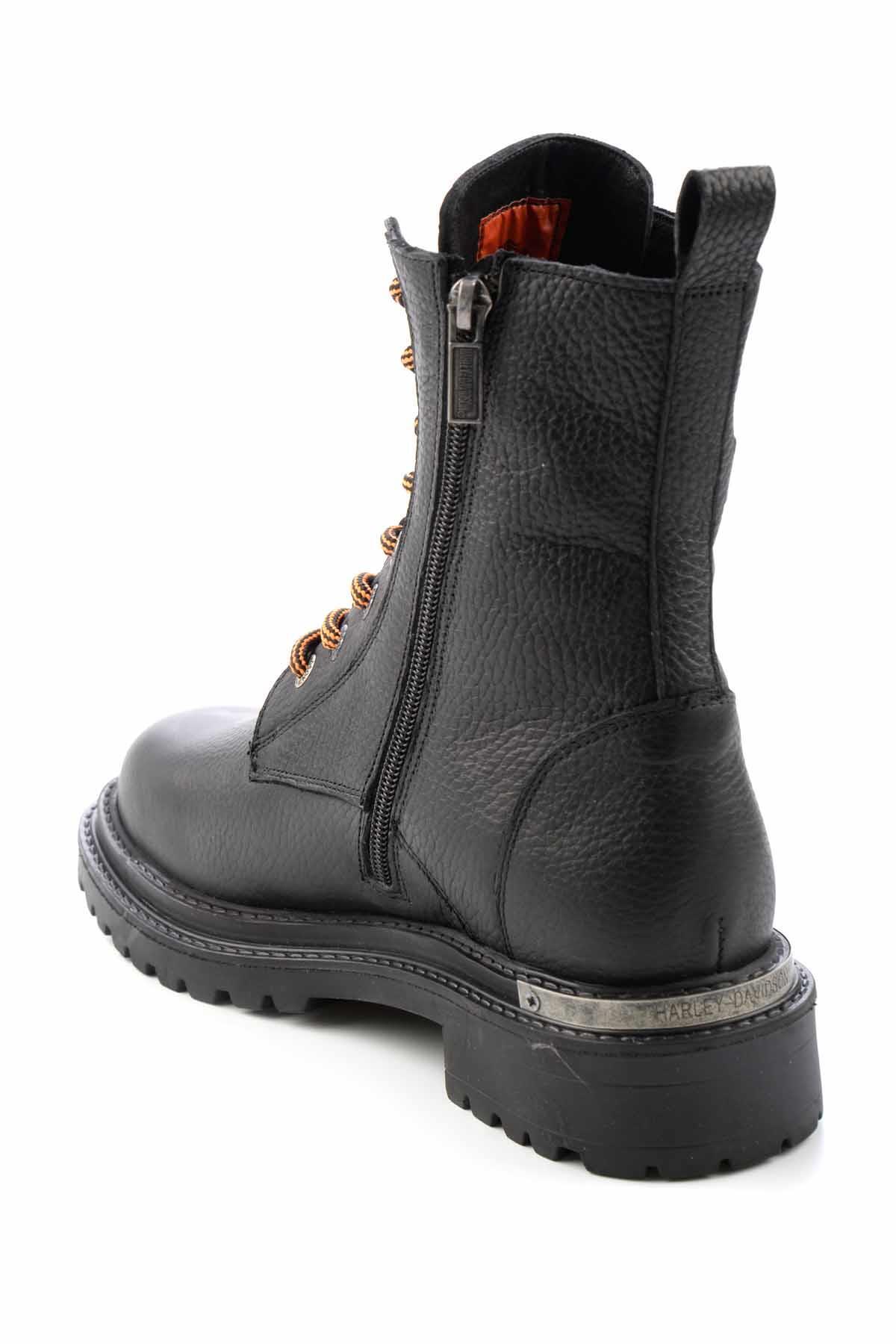 Black Leather Kadın Bot & Bootie HD0777002303