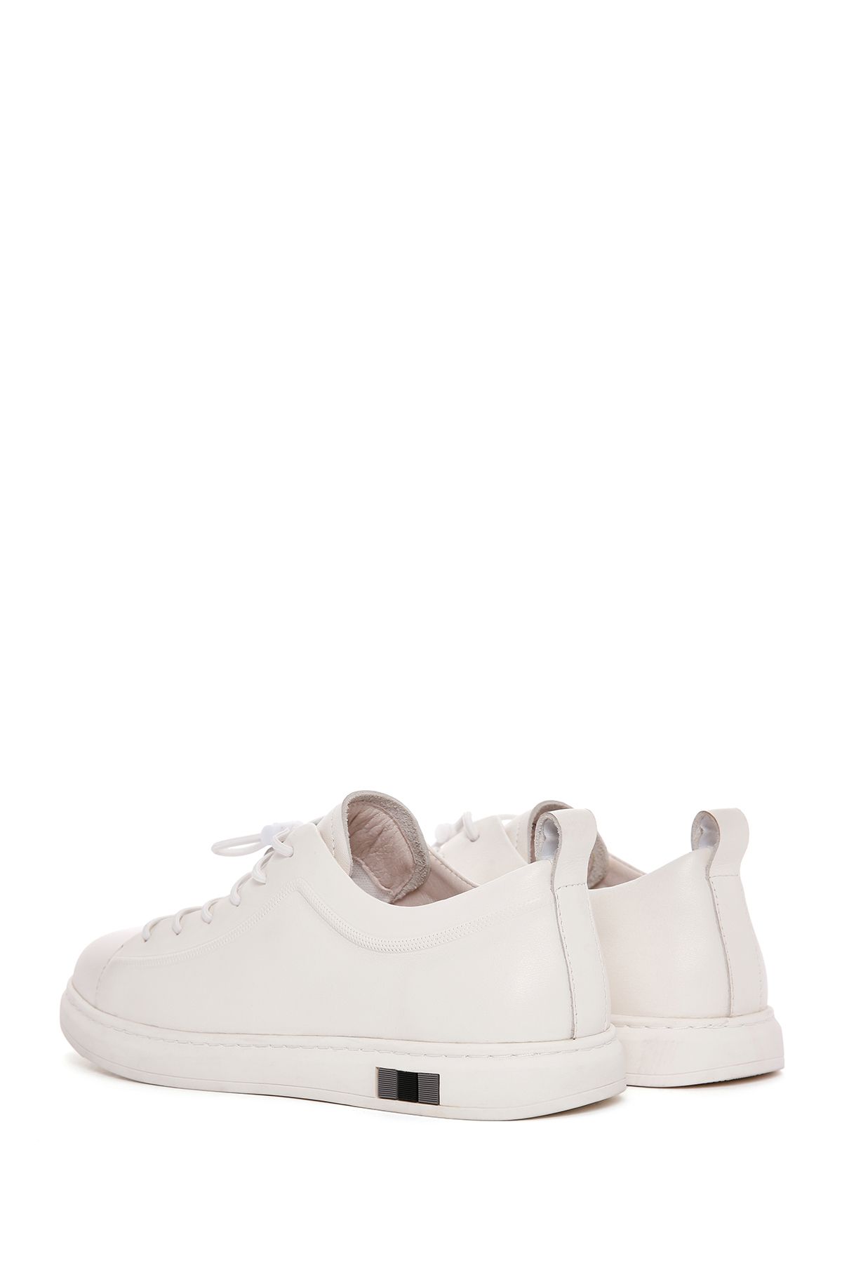 Derimod-Men's White Lace-Up Leather Sneaker 25Sfd 690818 5