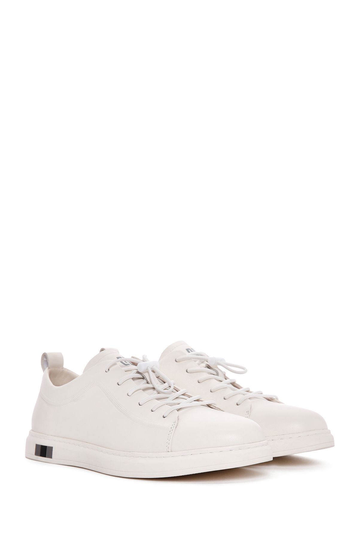 Derimod-Men's White Lace-Up Leather Sneaker 25Sfd 690818 3