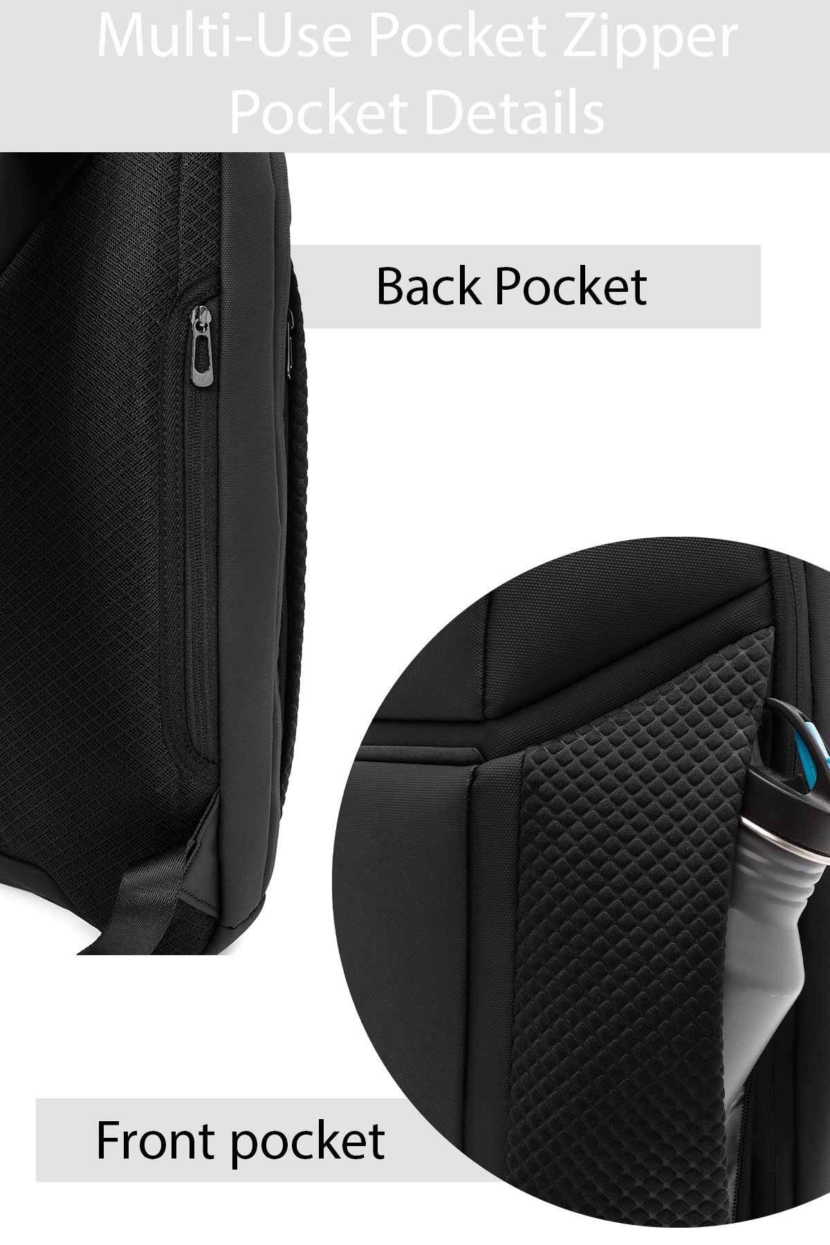 Derimod-D-Pack Men's Black Fabric Backpack 24Wbd30166F 6