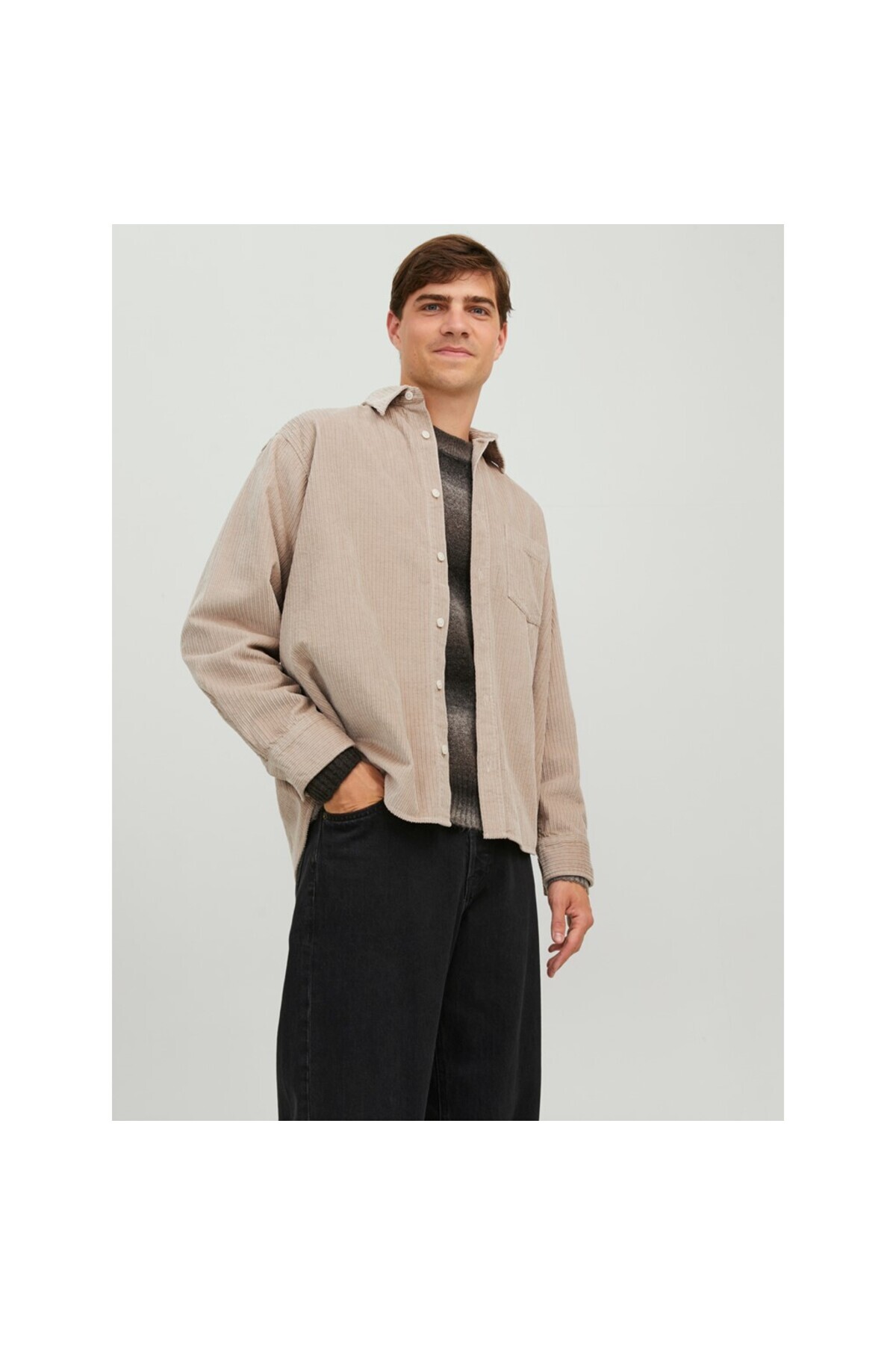 پیراهن مردانه راسته آستین بلند | جک اند جونز Jack & Jones 12239321 - تصویر 3