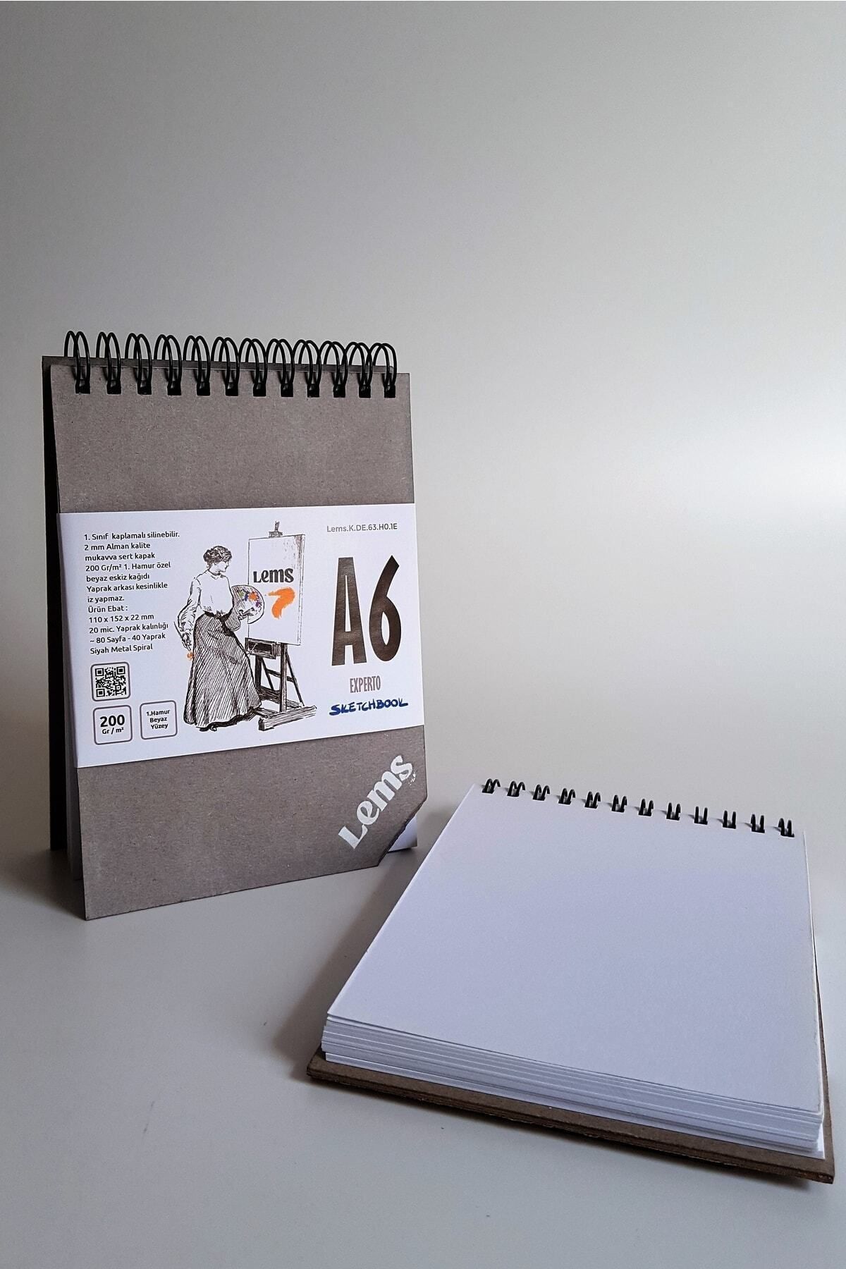 Lemsstudio-Experto A6 Sketchbook 200g. 80 Pp. 40 Sheets Hard Cover Sketchbook 2