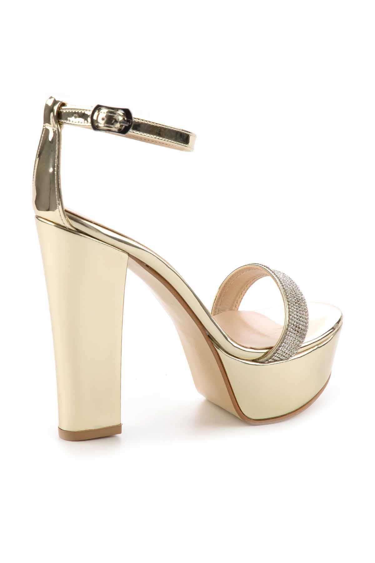 Bambi-Goldene Abendschuhe für Damen K01527052139 5