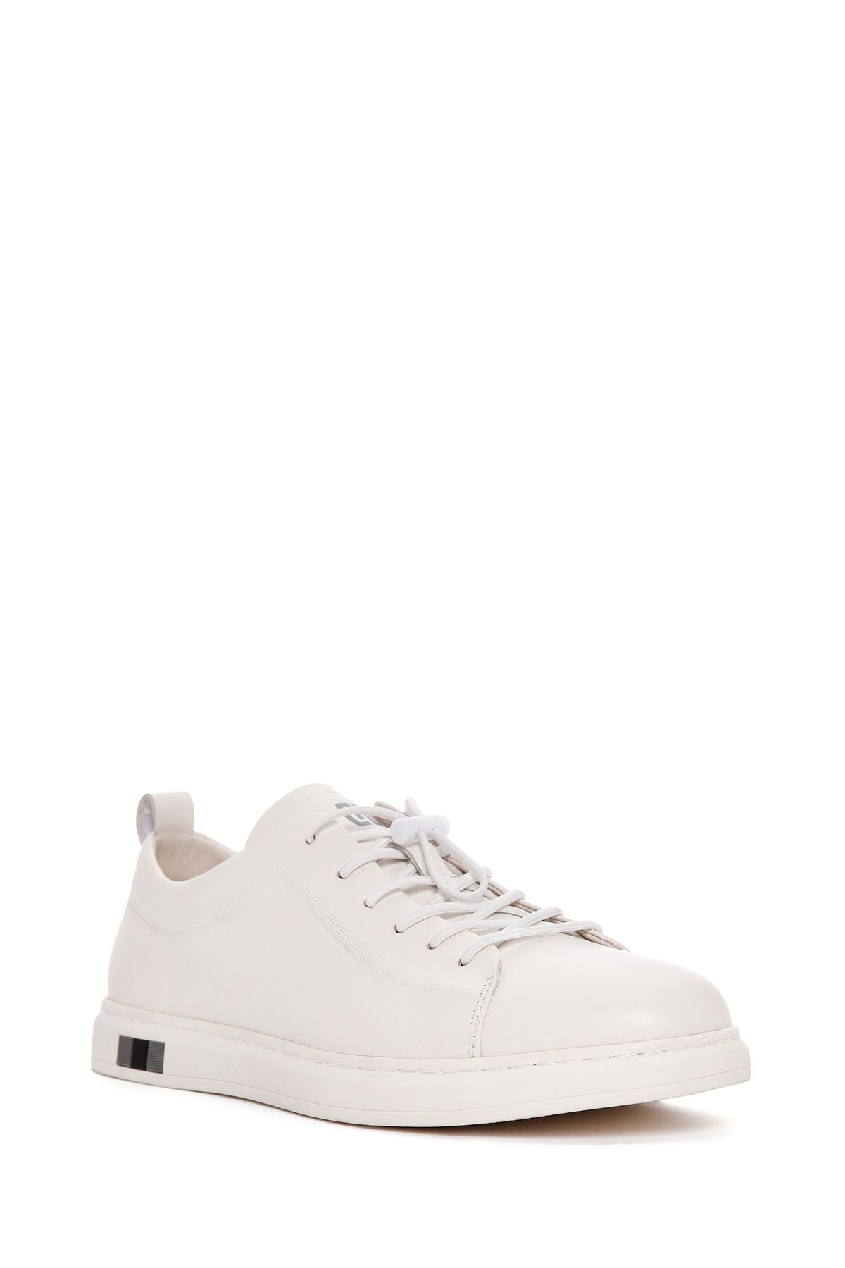 Derimod-Men's White Lace-Up Leather Sneaker 25Sfd 690818 6