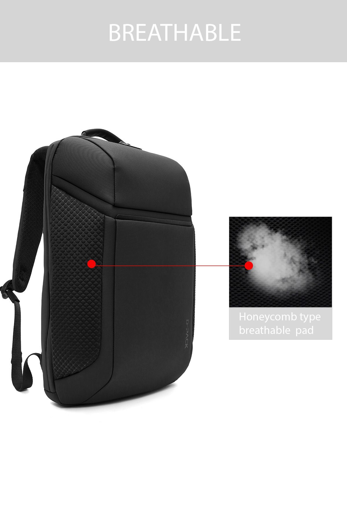 Derimod-D-Pack Men's Black Fabric Backpack 24Wbd30166F 7